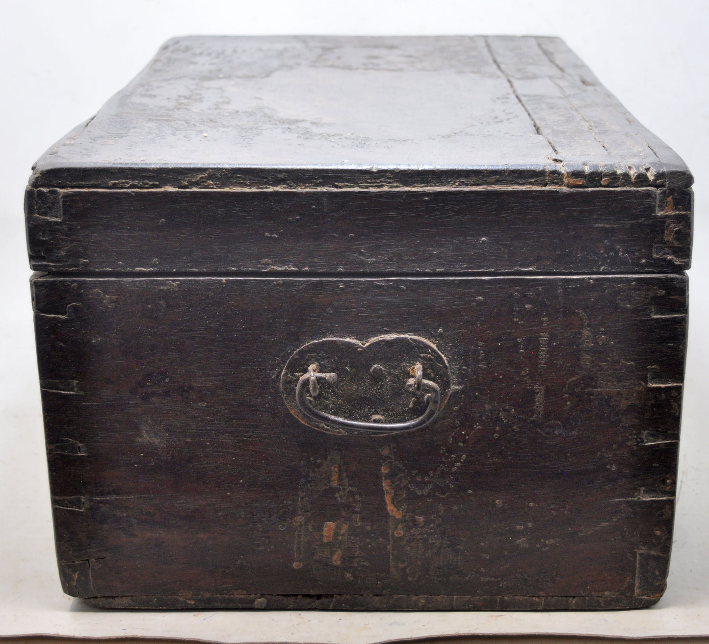 Antique Wooden Large Cash Chest Money Box Original Old Intricate Crafted Polychrome