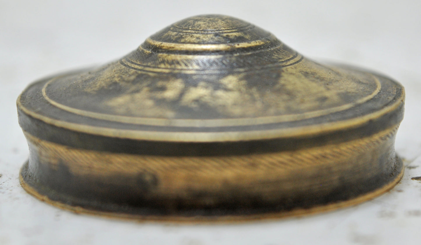 Antique Brass Small Kum Kum Powder Tika Box Original Old Hand Crafted