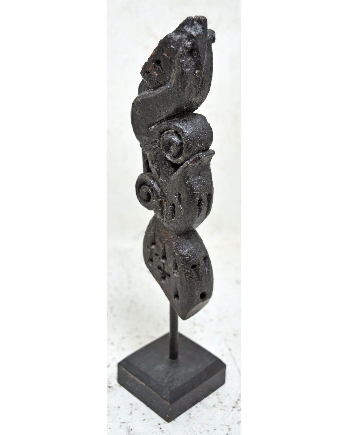 Antique Wooden Bracket Carving on Stand Original Old Fine Hand Carved