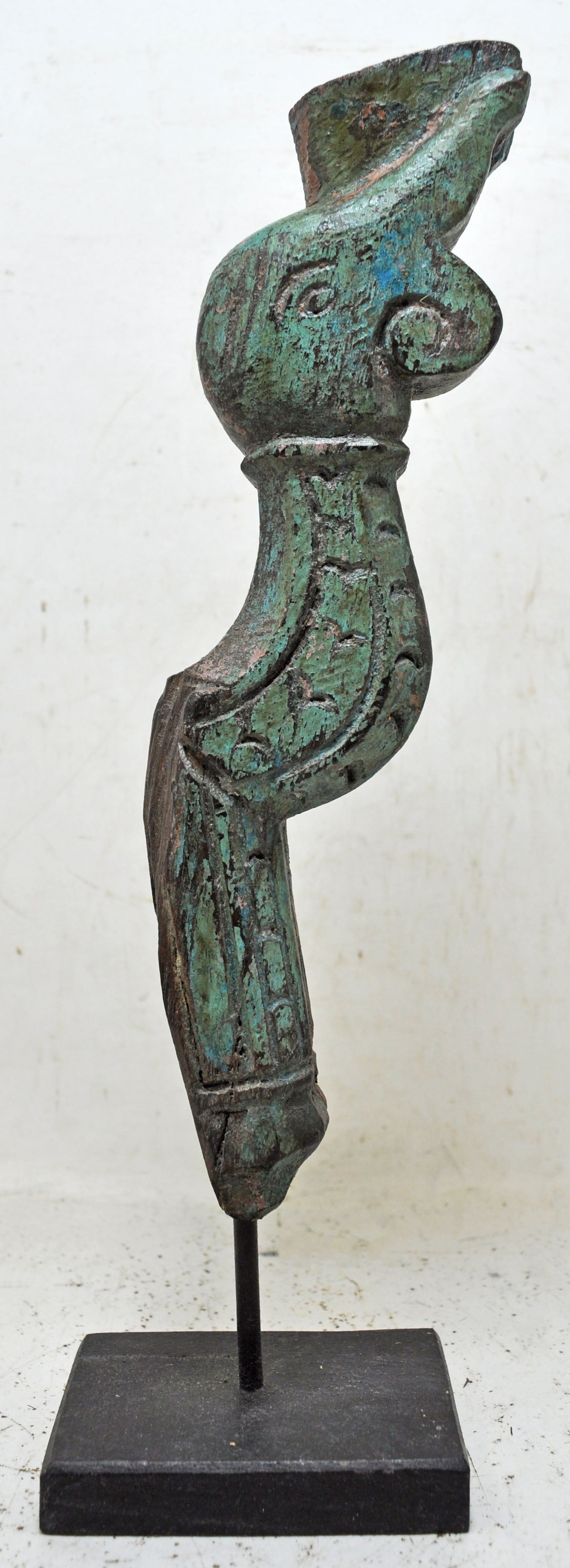 Antique Wooden Bracket Carving on Stand Original Old Fine Hand Carved