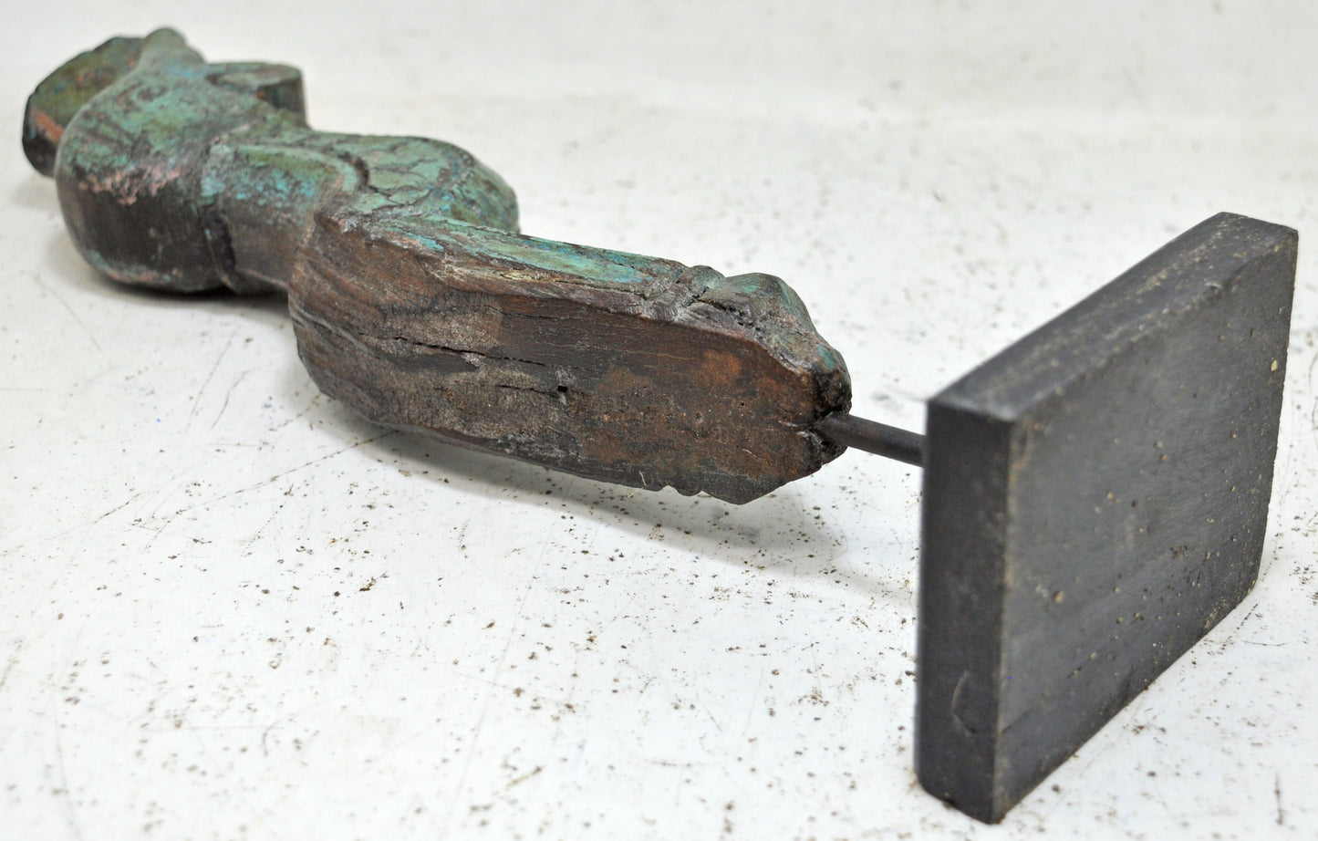 Antique Wooden Bracket Carving on Stand Original Old Fine Hand Carved