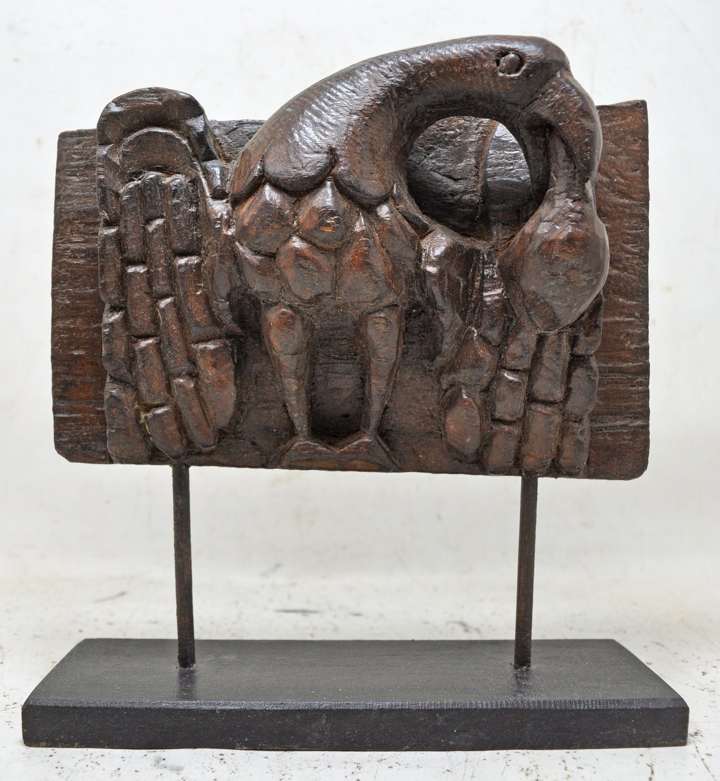 Antique Wooden Eagle Bird Figurine Original Old Fine Hand Carved