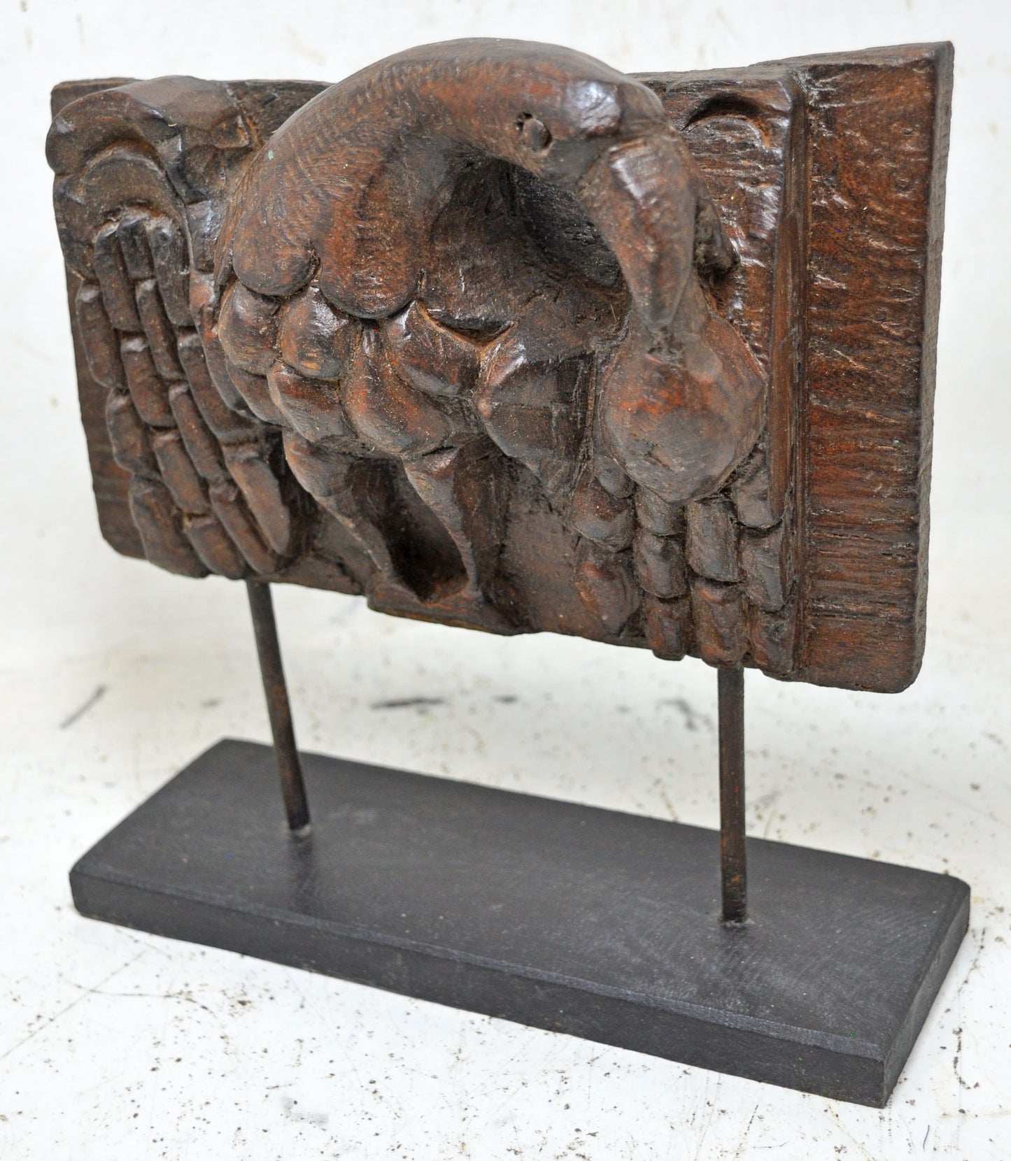 Antique Wooden Eagle Bird Figurine Original Old Fine Hand Carved