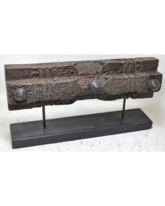 Antique Wooden Carving Panel Plaque Original Old Hand Carved
