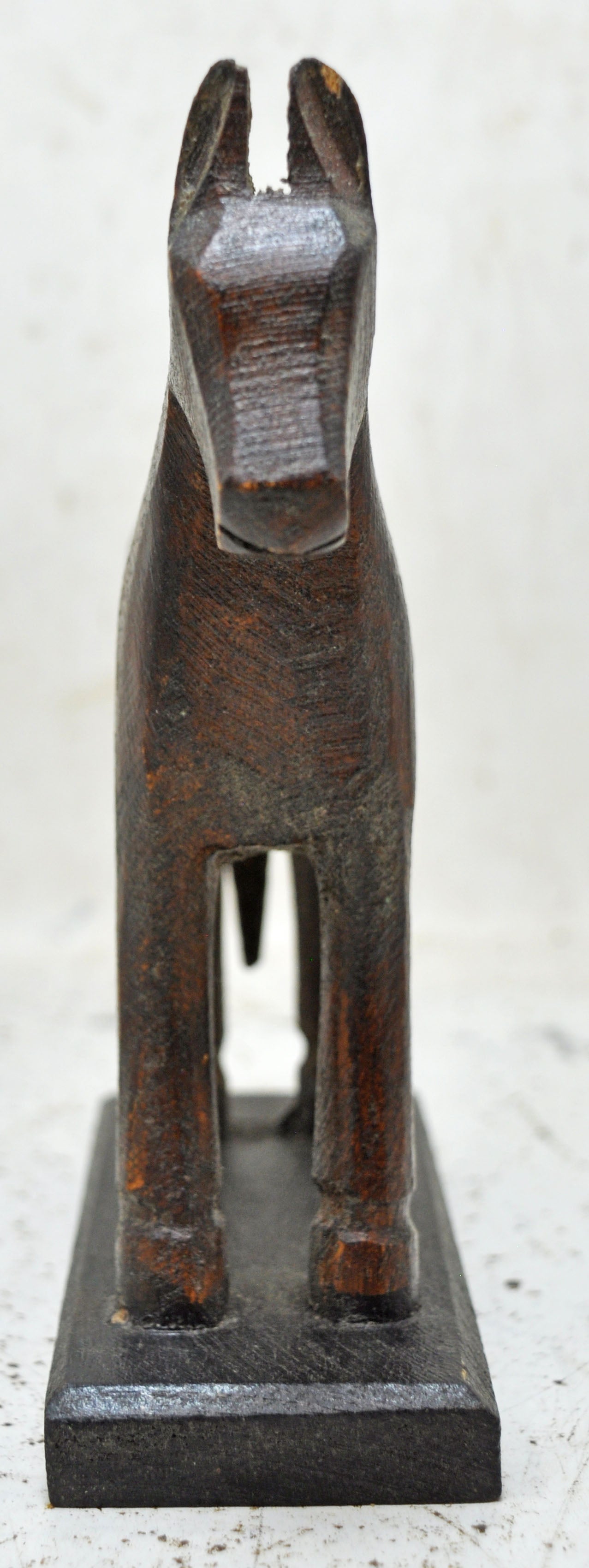 Vintage Wooden Small Horse Figurine Original Old Hand Carved