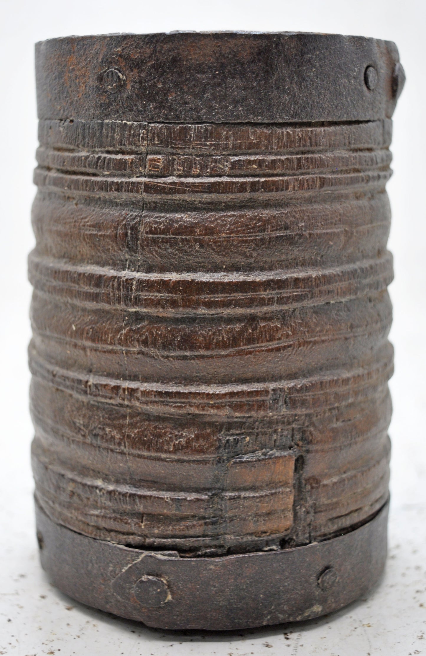 Antique Wooden Grain Measurement Paili Pot Original Old Hand Crafted