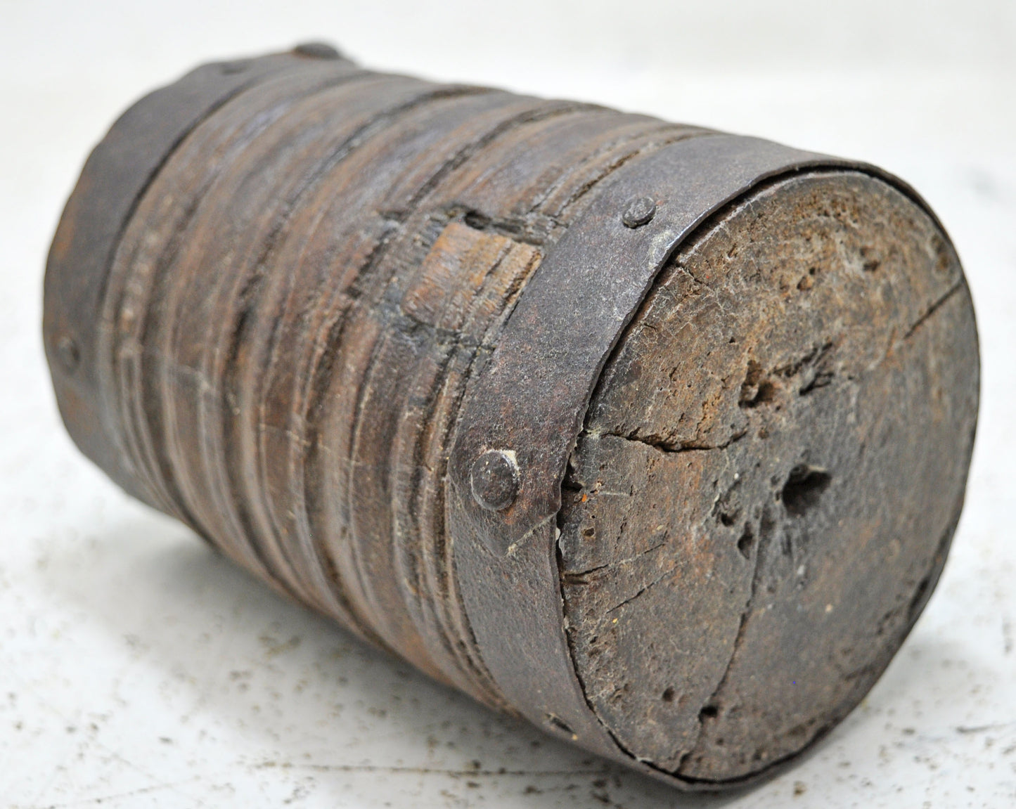 Antique Wooden Grain Measurement Paili Pot Original Old Hand Crafted