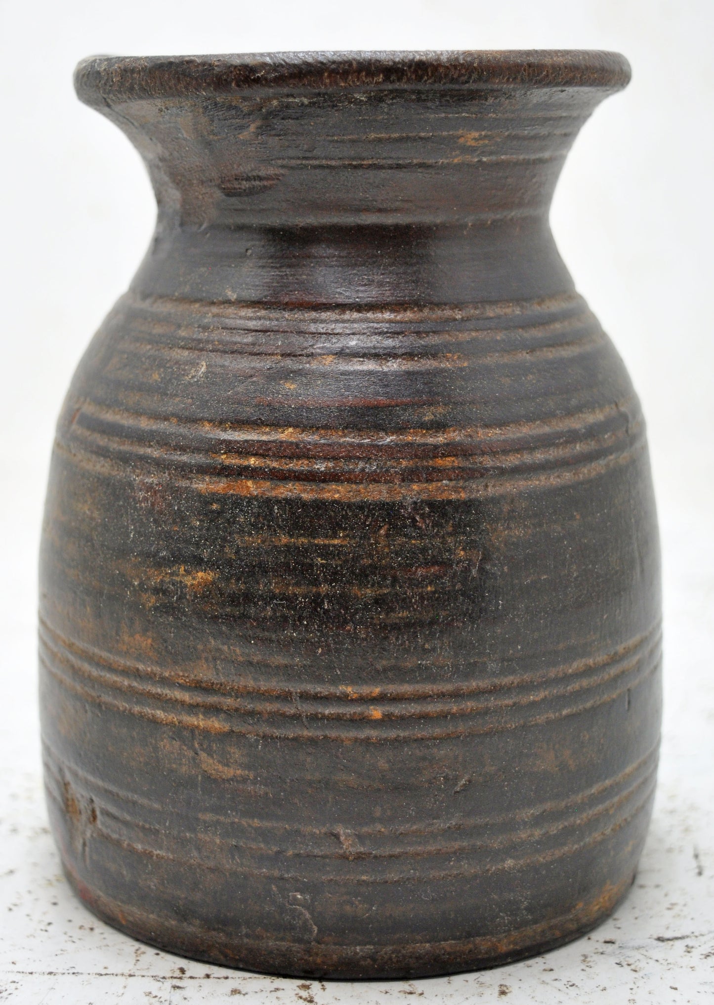 Antique Wooden Himalayan Water Pot Original Old Hand Carved