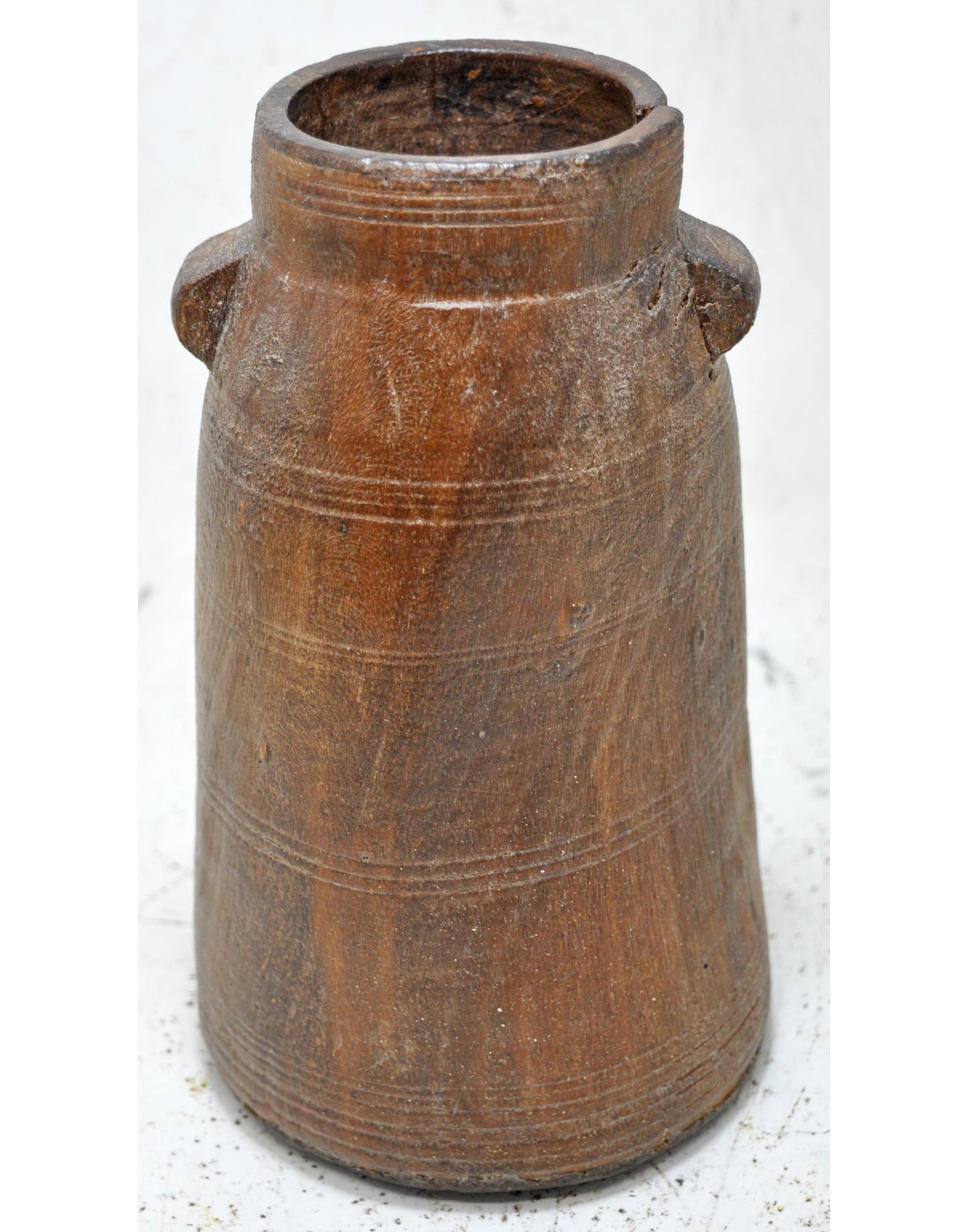 Antique Wooden Himalayan Water Pot Original Old Hand Carved