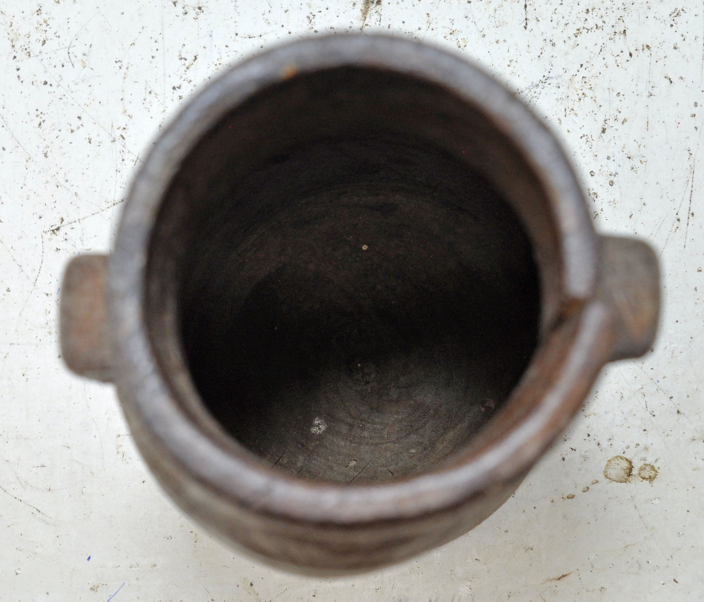 Antique Wooden Himalayan Water Pot Original Old Hand Carved