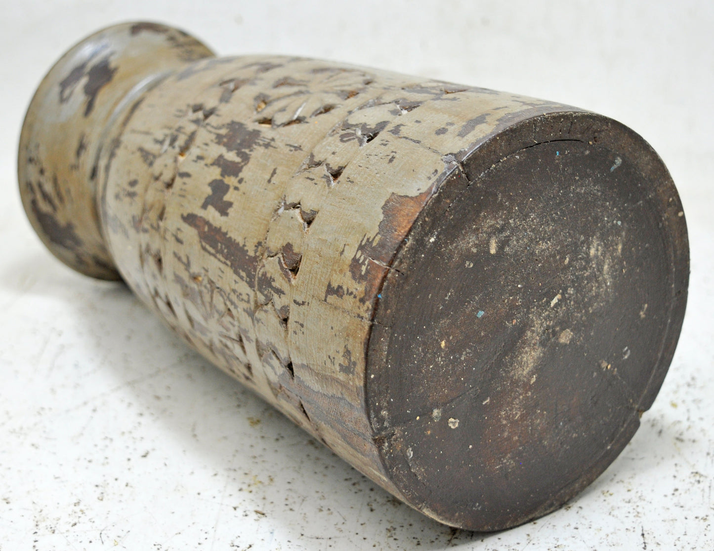 Antique Wooden Himalayan Water Pot Original Old Hand Carved