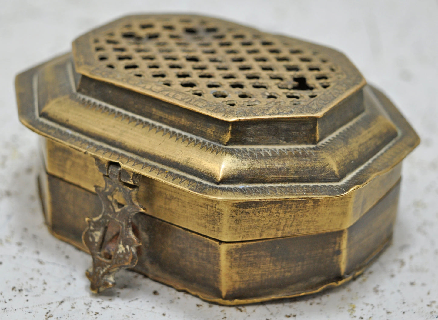 Antique Brass Betel Nuts Supari Box Original Old Hand Crafted