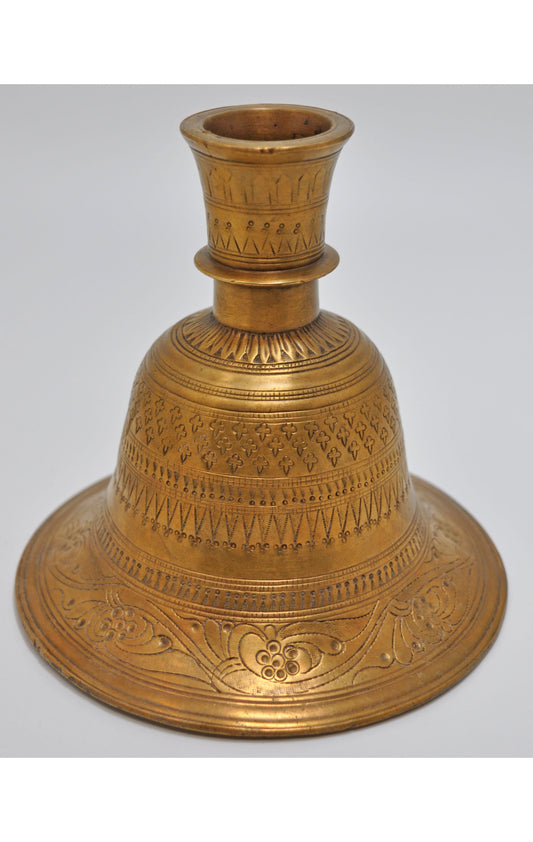 Antique Brass Hookah Base Pot Original Old Very Fine Quality Engraved
