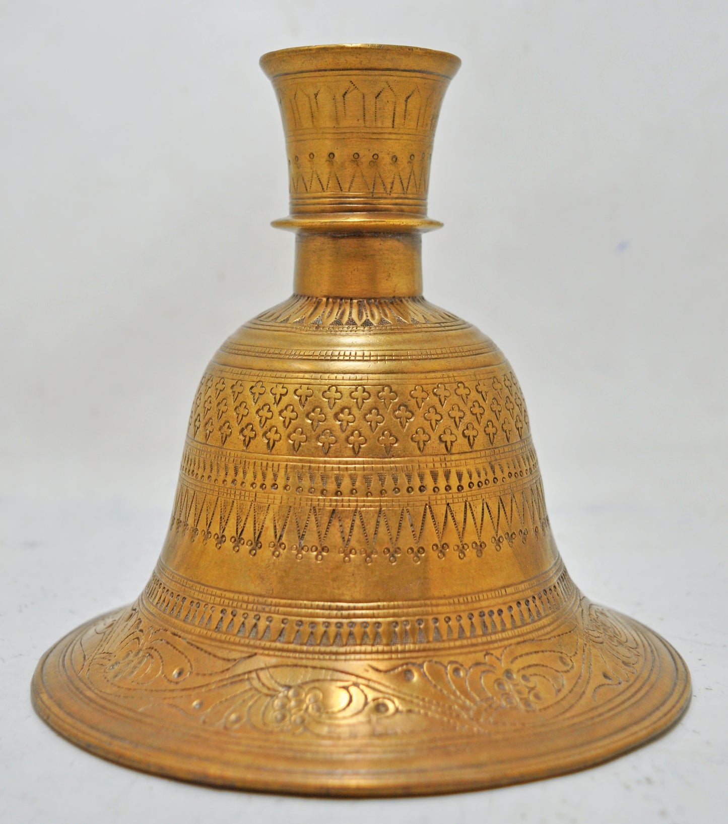 Antique Brass Hookah Base Pot Original Old Very Fine Quality Engraved