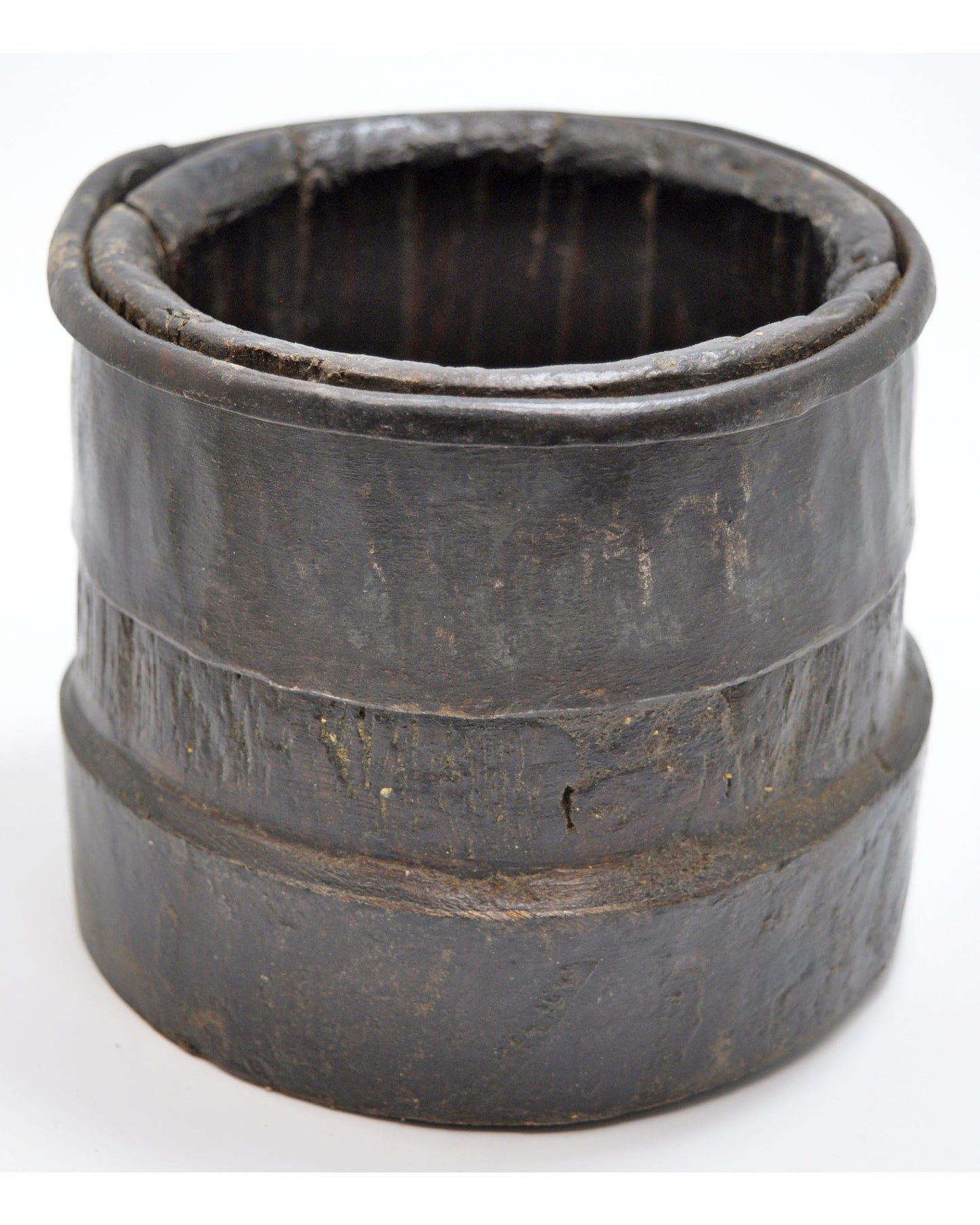 Antique Wooden Grain Measurement Paili Pot Original Old Hand Carved