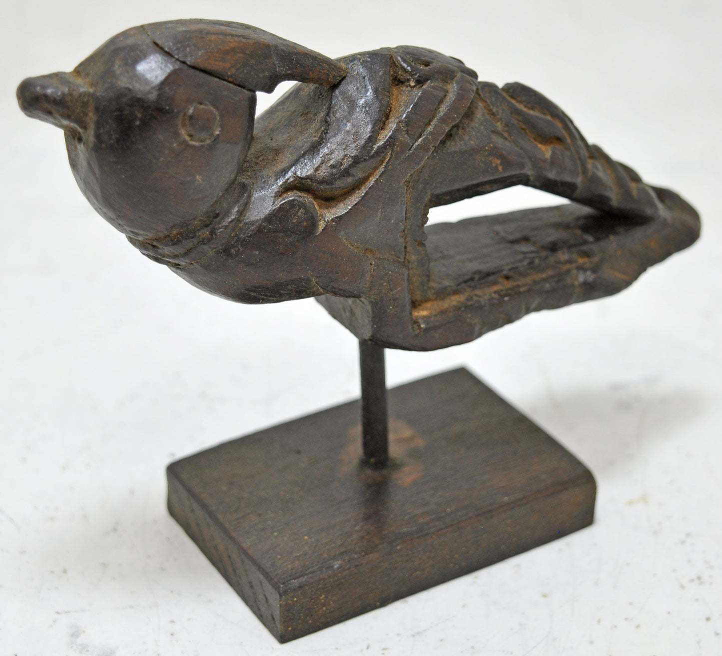 Antique Wooden Parrot Bird Figurine Original Old Hand Carved