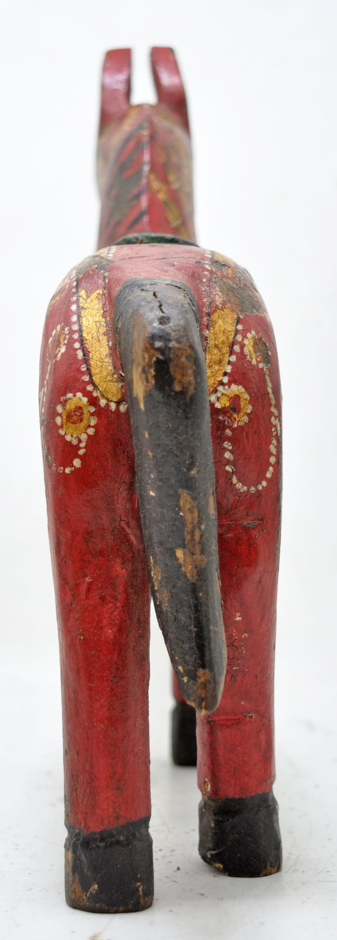 Hand Carved Wooden Standing Horse Figurine Fine Rustic Hand Painted