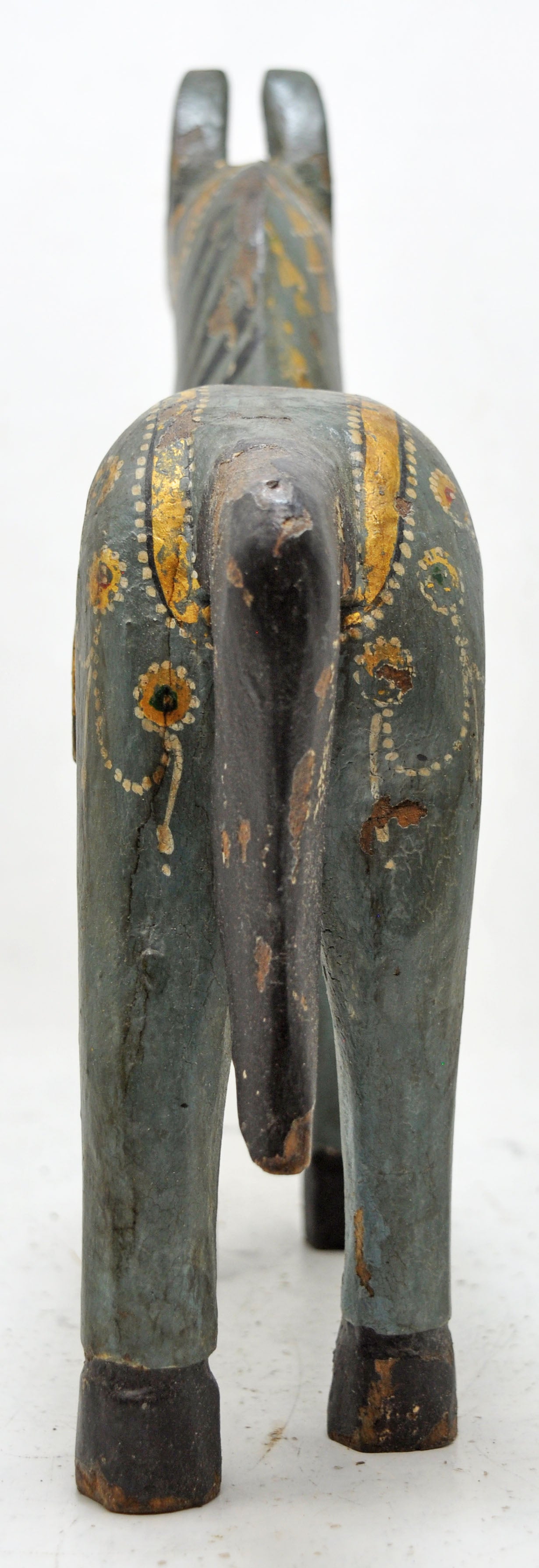 Hand Carved Wooden Standing Horse Figurine Fine Rustic Hand Painted