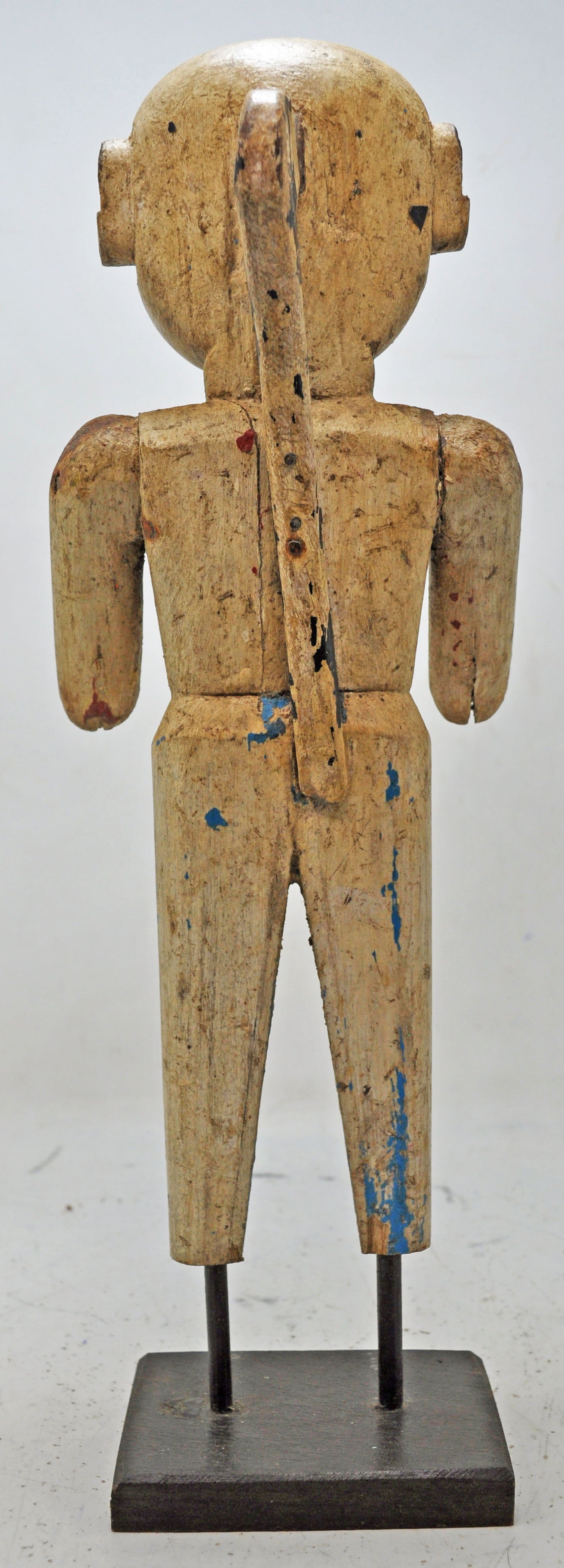 Antique Wooden Goddess Gangaur Idol Figurine Original Old Hand Carved