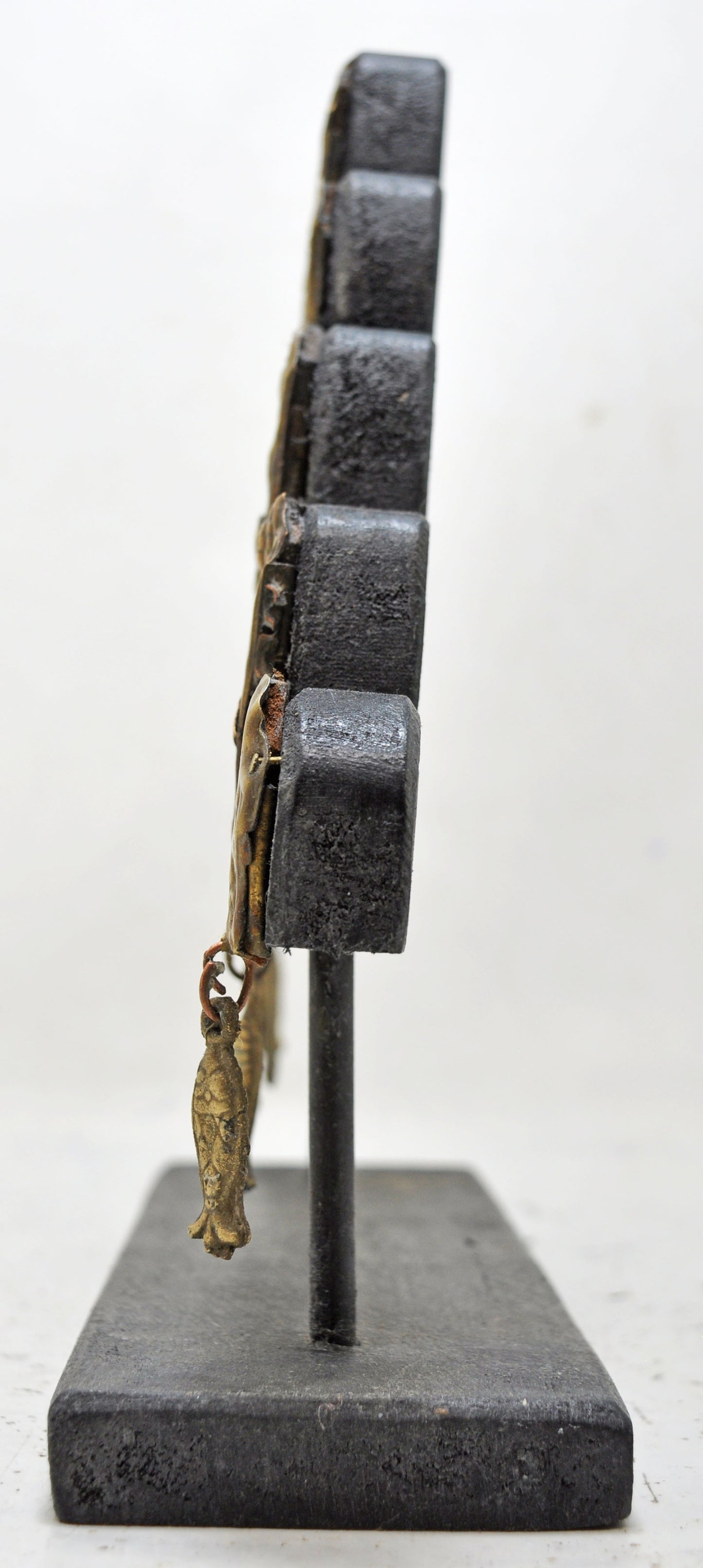 Antique Brass Horse Jewellery Panel Decoration Original Old Very Fine Embossed