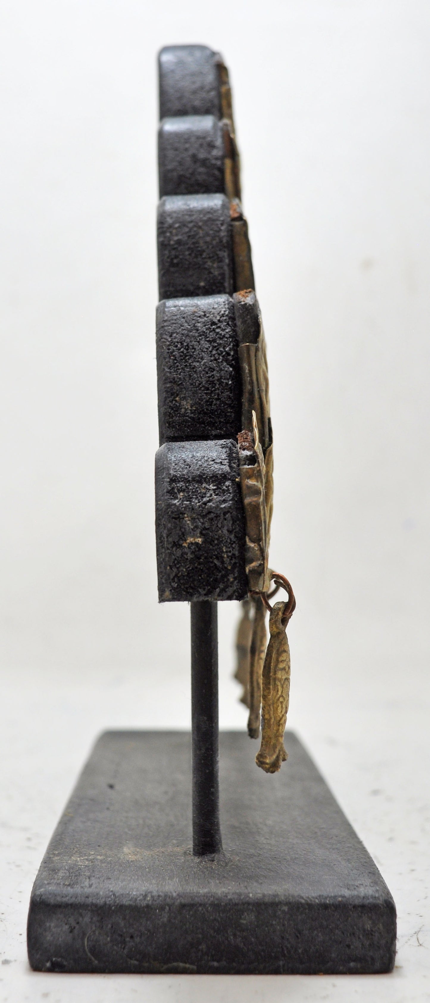 Antique Brass Horse Jewellery Panel Decoration Original Old Very Fine Embossed