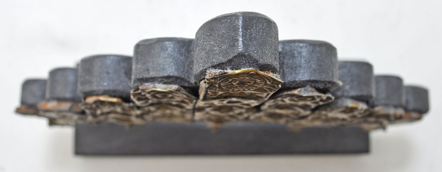 Antique Brass Horse Jewellery Panel Decoration Original Old Very Fine Embossed