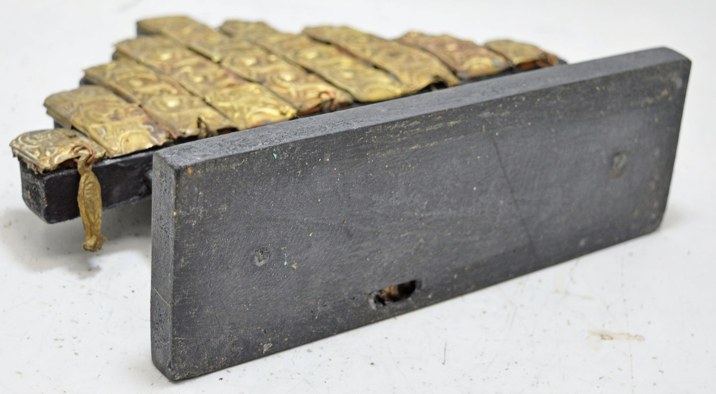 Antique Brass Horse Jewellery Panel Decoration Original Old Very Fine Embossed