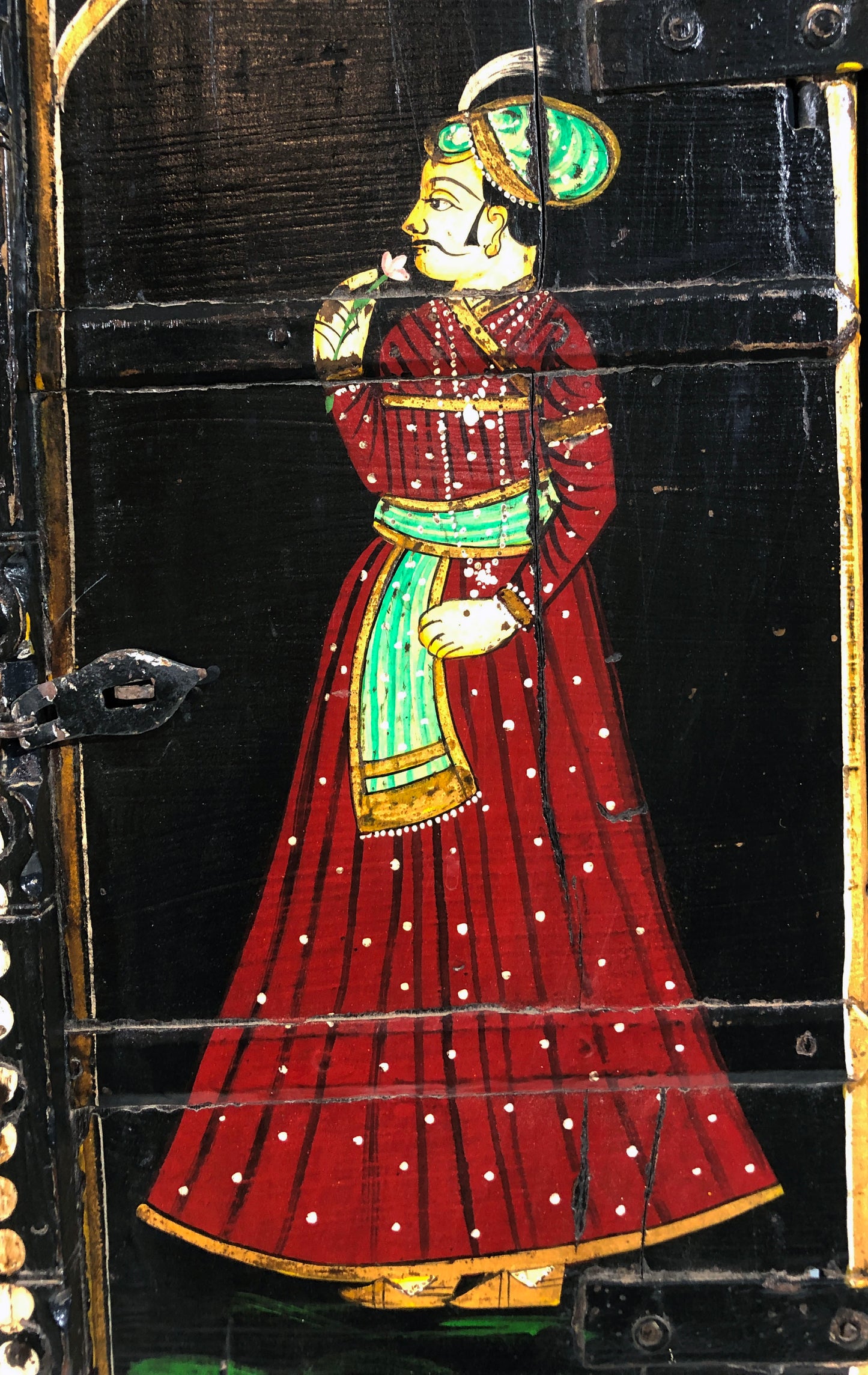 Antique Wooden Large Wall Décor Window Panel Original Old Fine New Hand Painted