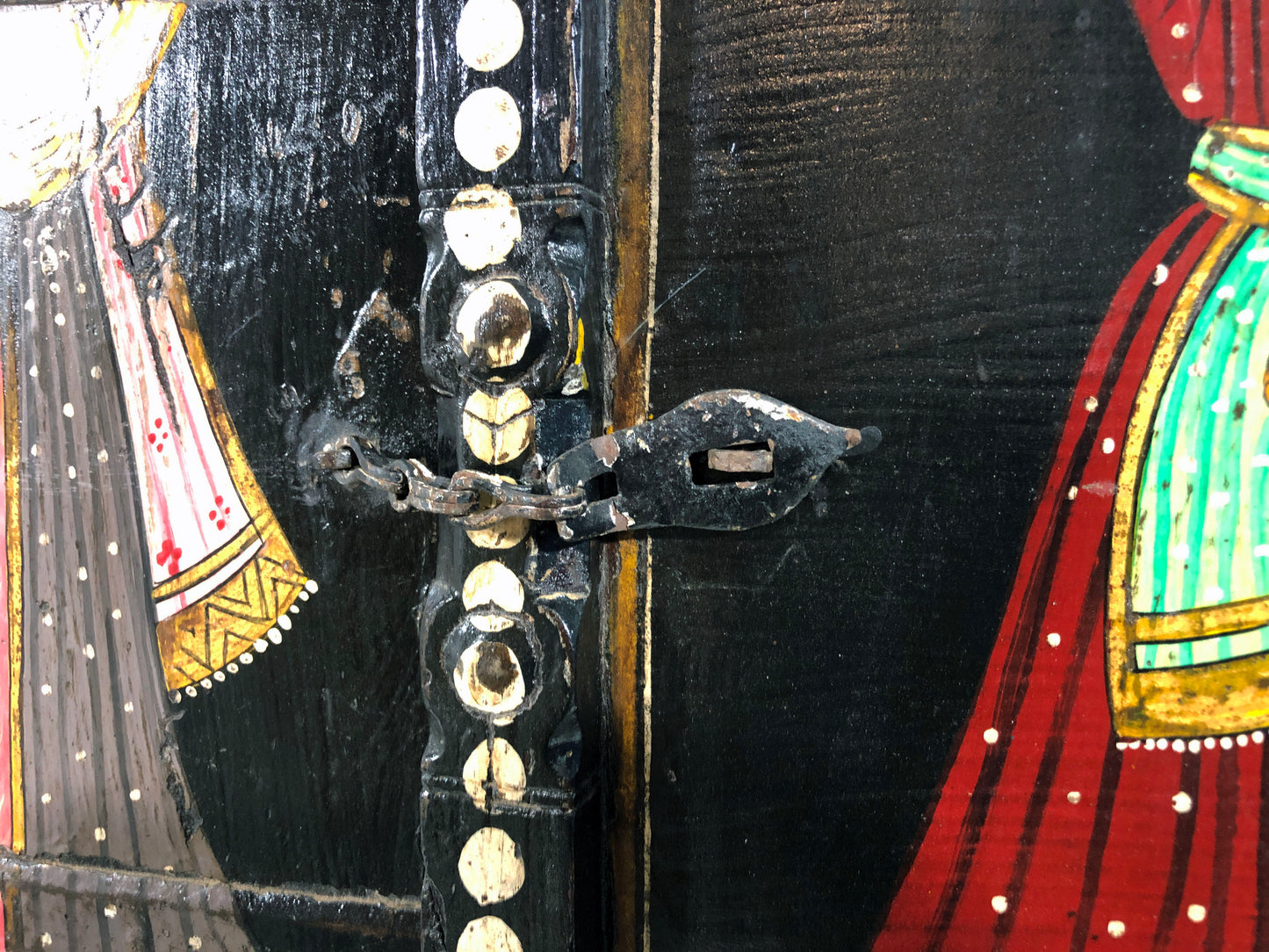 Antique Wooden Large Wall Décor Window Panel Original Old Fine New Hand Painted