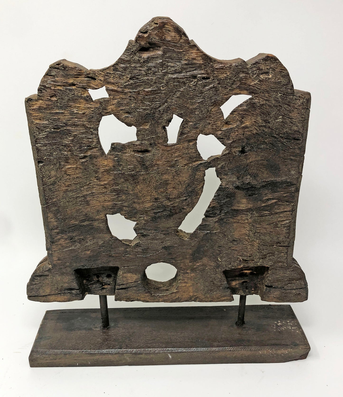 Antique Wooden Goddess Saraswati Idol Figurine Carving Original Old Fine Hand Carved