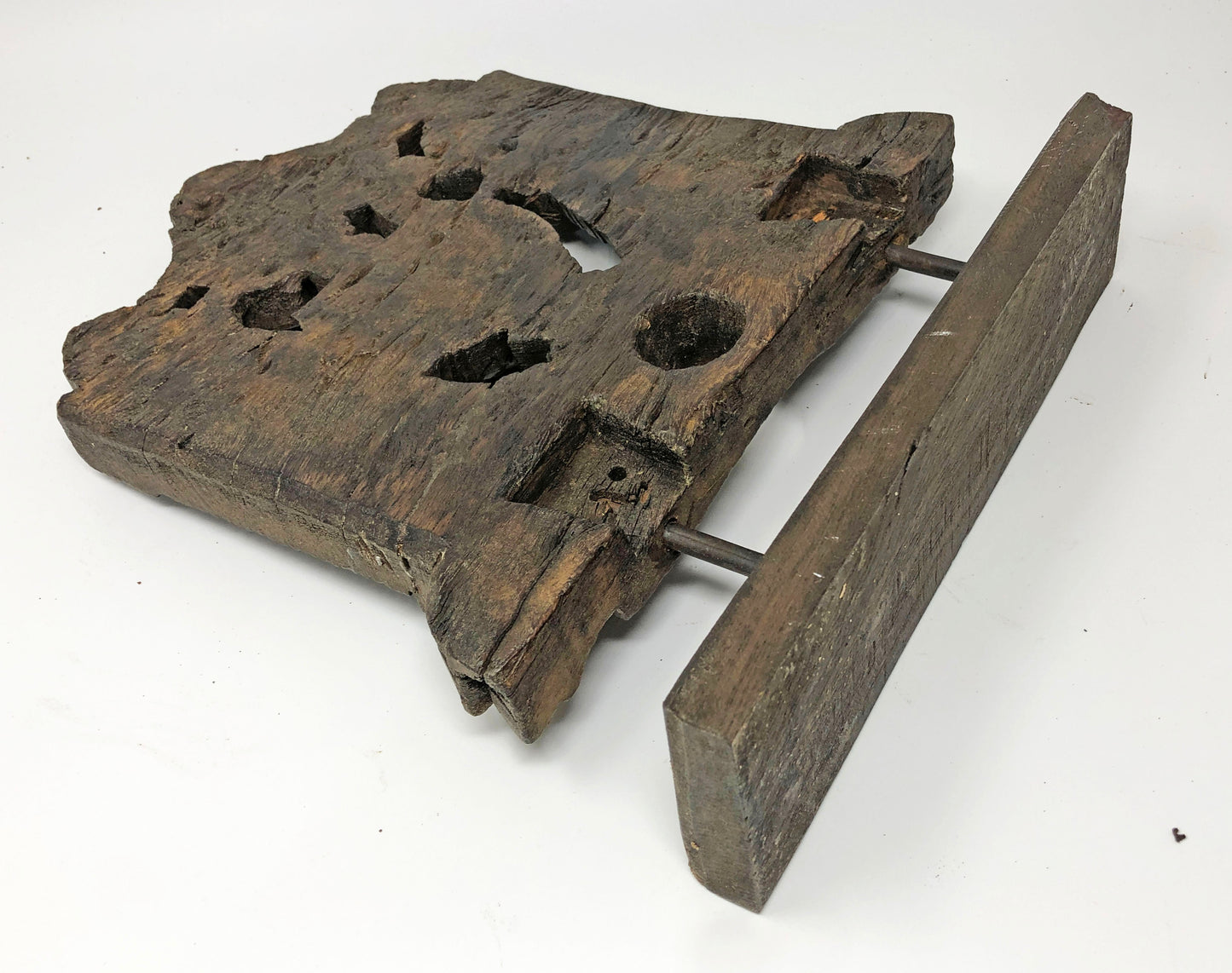 Antique Wooden Goddess Saraswati Idol Figurine Carving Original Old Fine Hand Carved