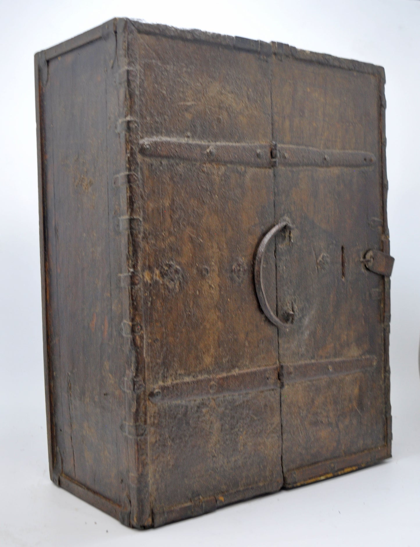 Antique Wooden Large Storage Chest Box Original Old Fine Hand Crafted