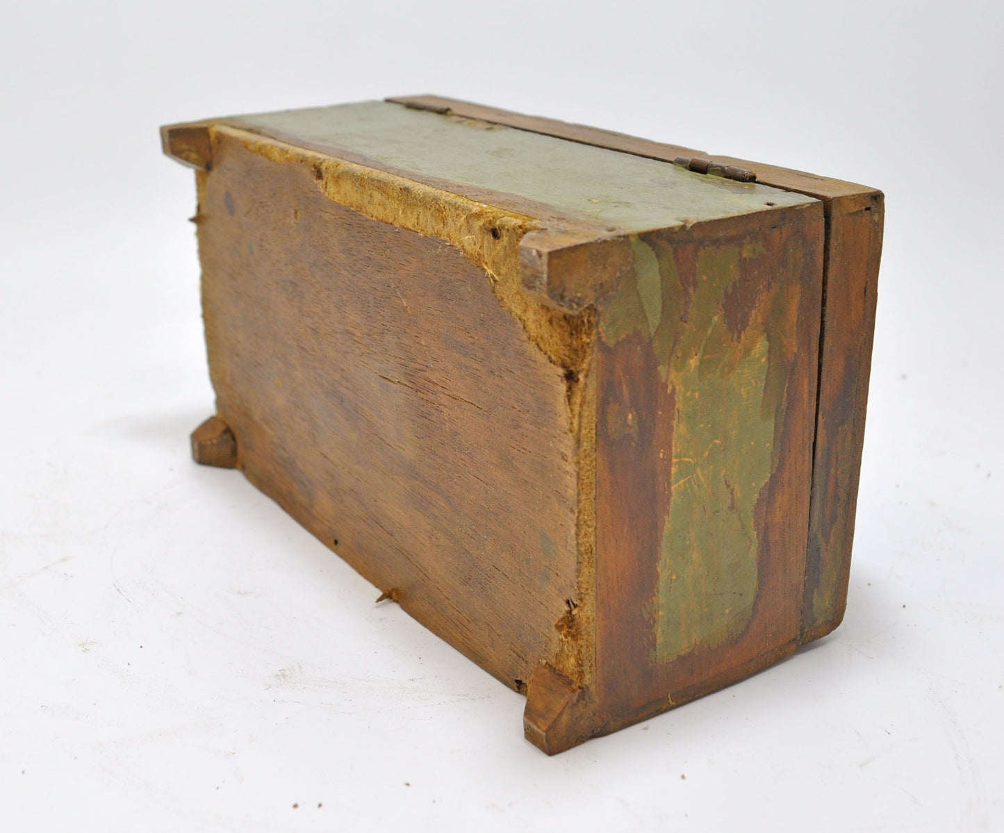 Vintage Wooden Hand Crafted Dome Shaped Storage Box Original Old Hand Crafted