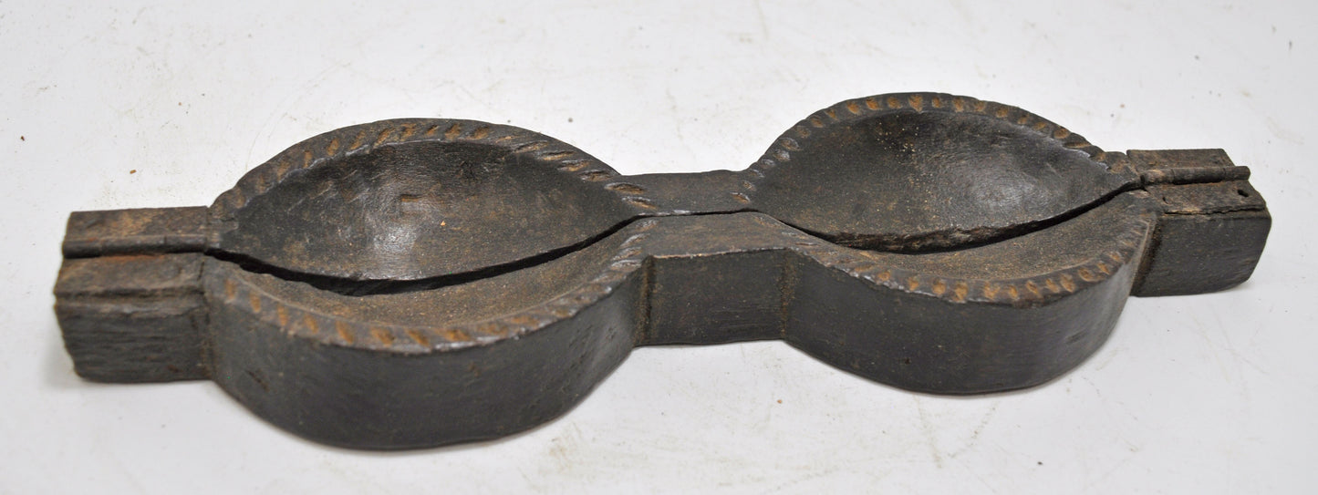 Antique Wooden Kitchenware Sweet Mould Original Old Hand Carved