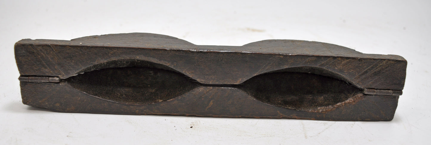 Antique Wooden Kitchenware Sweet Mould Original Old Hand Carved