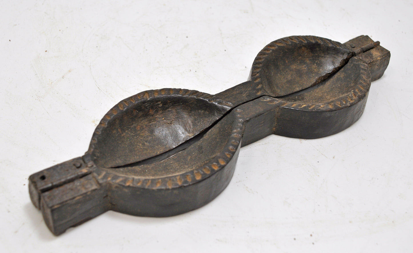 Antique Wooden Kitchenware Sweet Mould Original Old Hand Carved