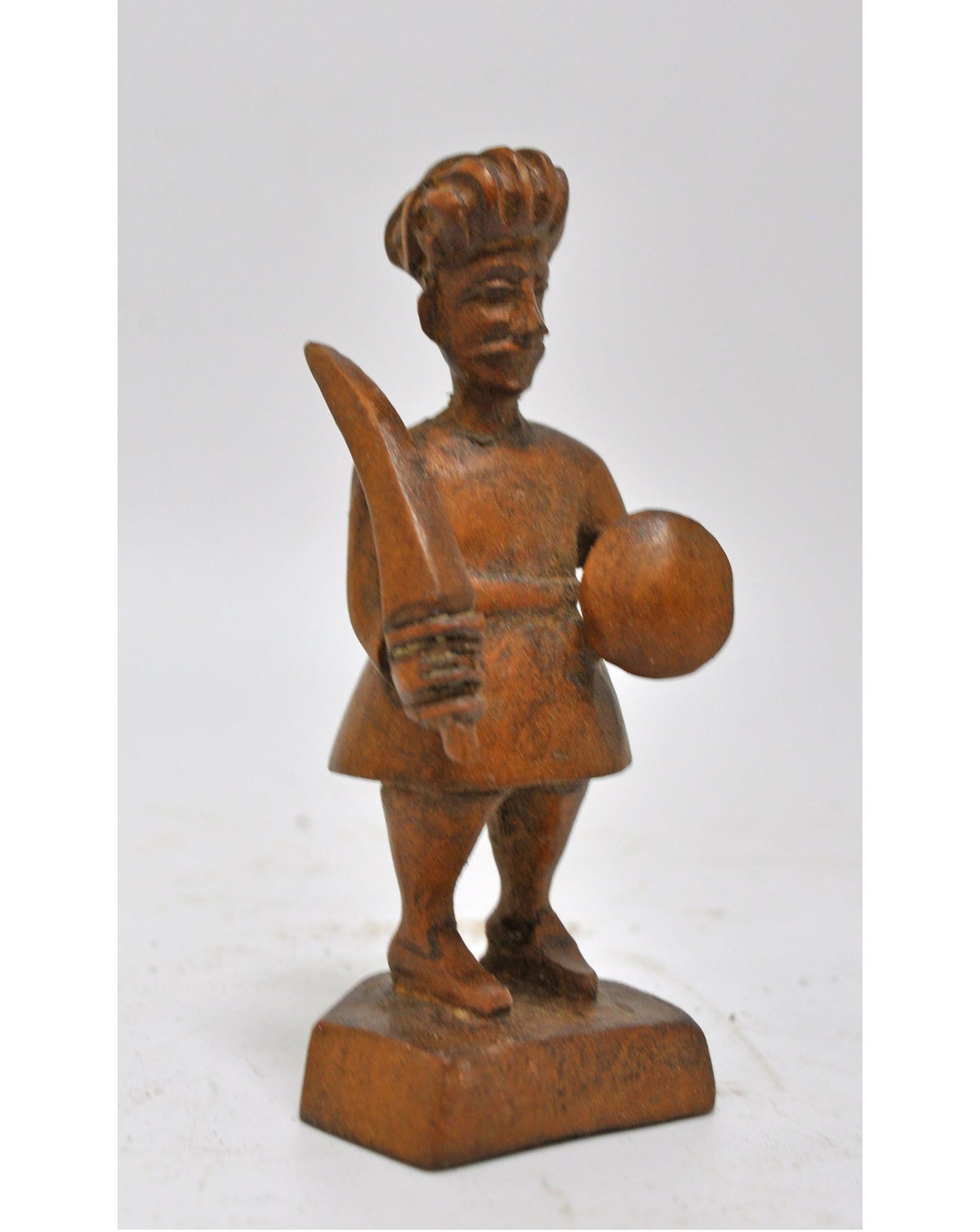 Antique Wooden Soldier Man Figurine Original Old Fine Hand Carved