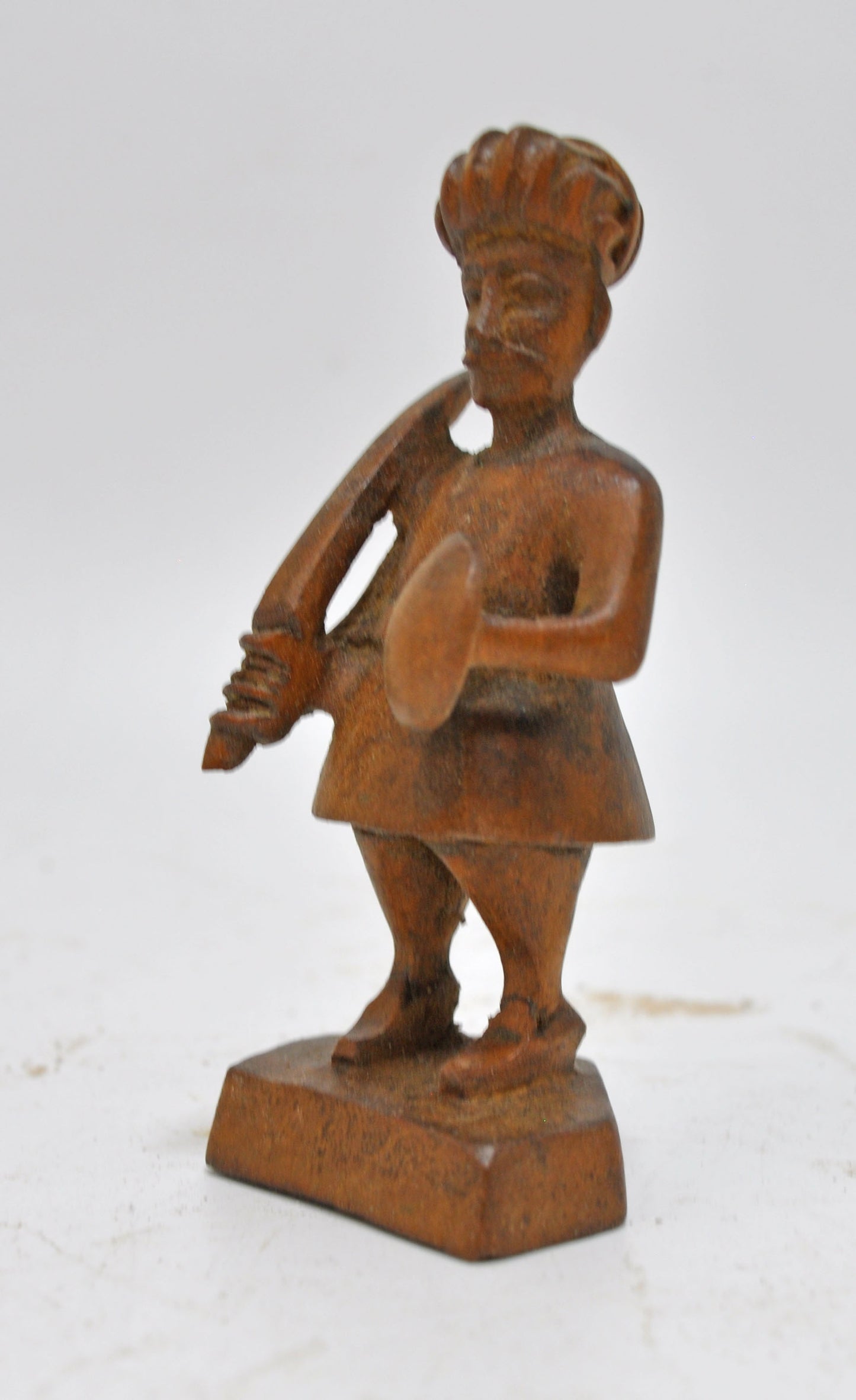 Antique Wooden Soldier Man Figurine Original Old Fine Hand Carved