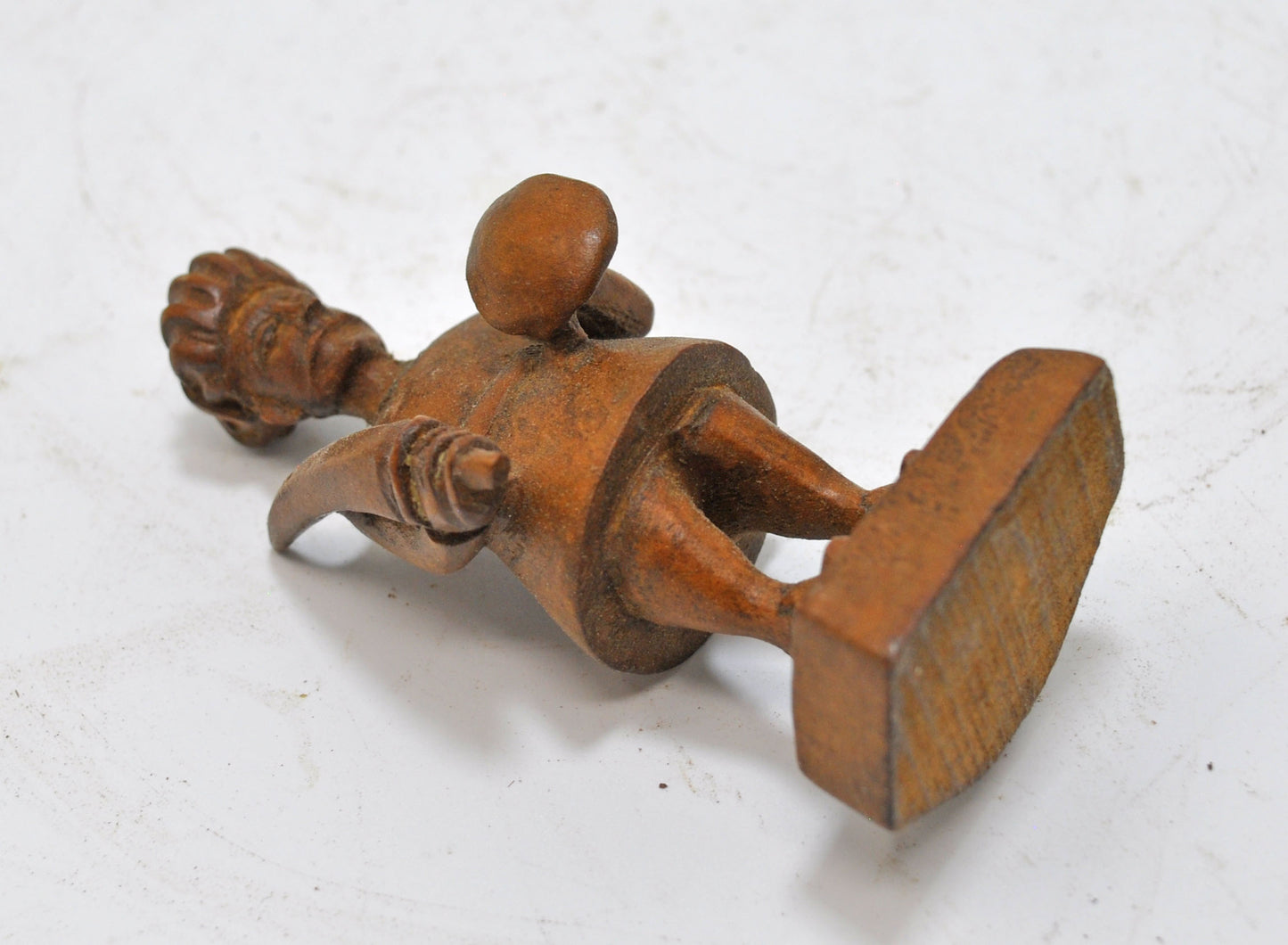 Antique Wooden Soldier Man Figurine Original Old Fine Hand Carved