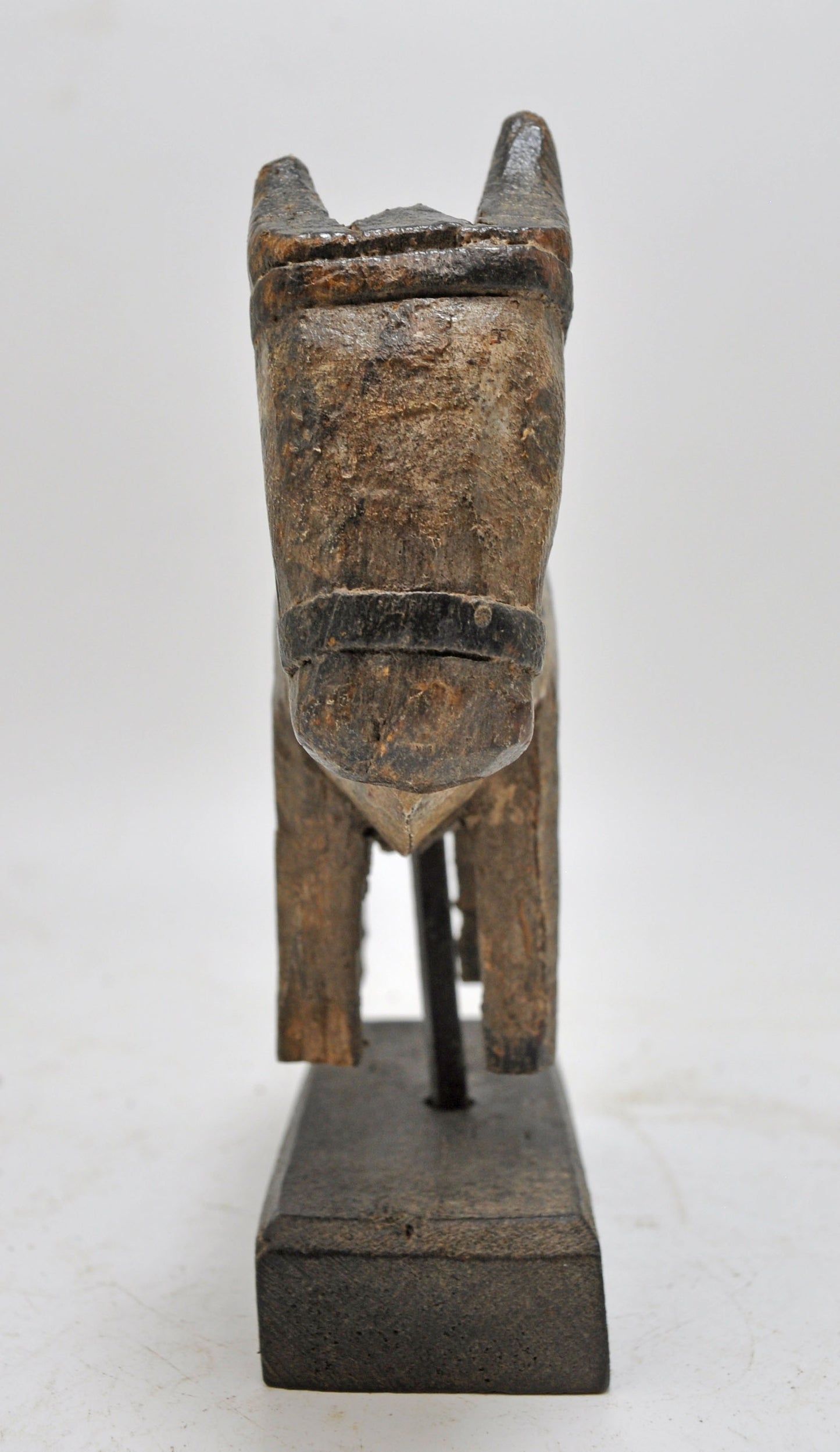 Antique Wooden Holy Cow Nandi Figurine Original Old Hand Carved