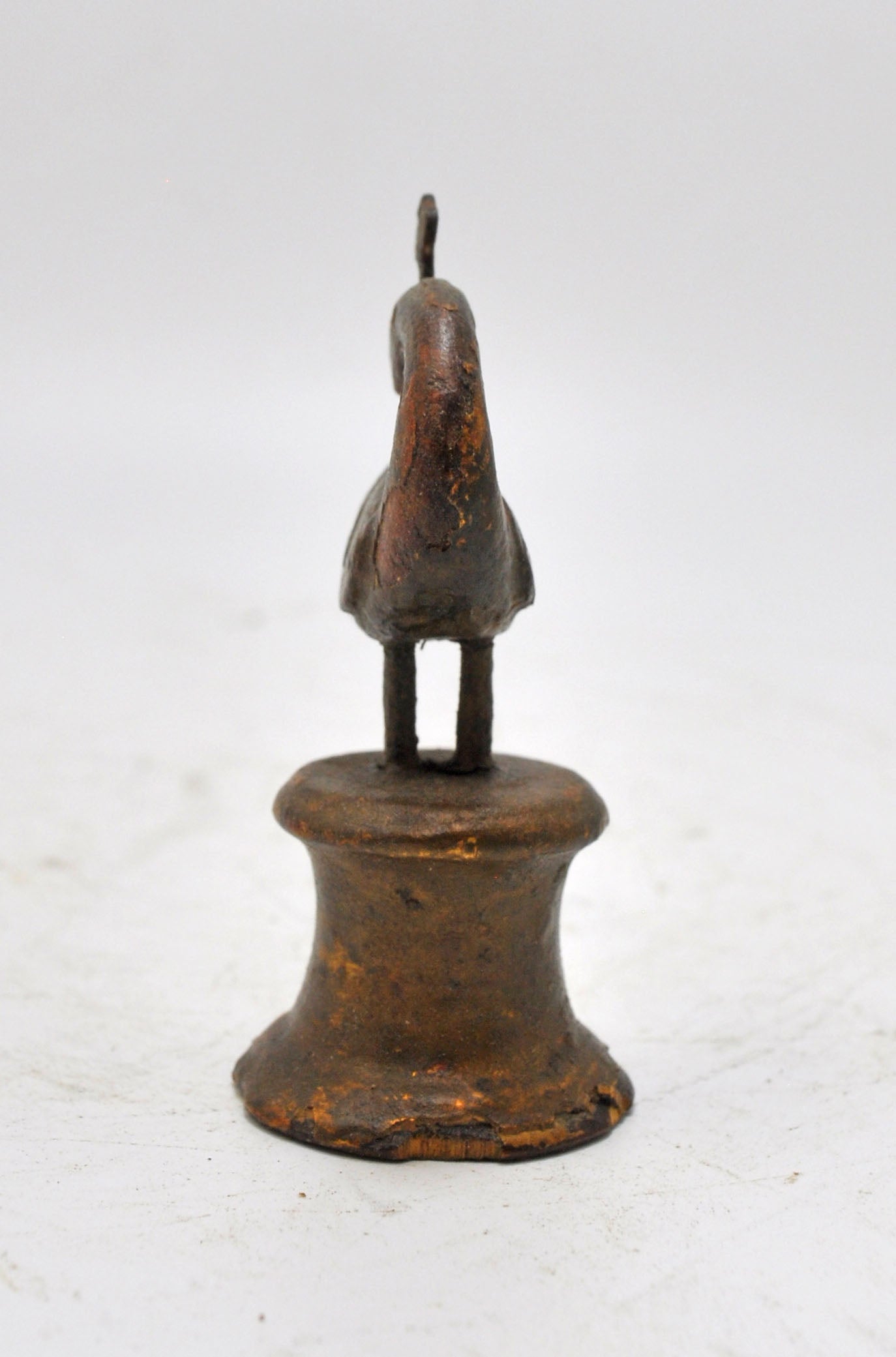 Antique Wooden Peacock Figurine Original Old Very Fine Hand Carved