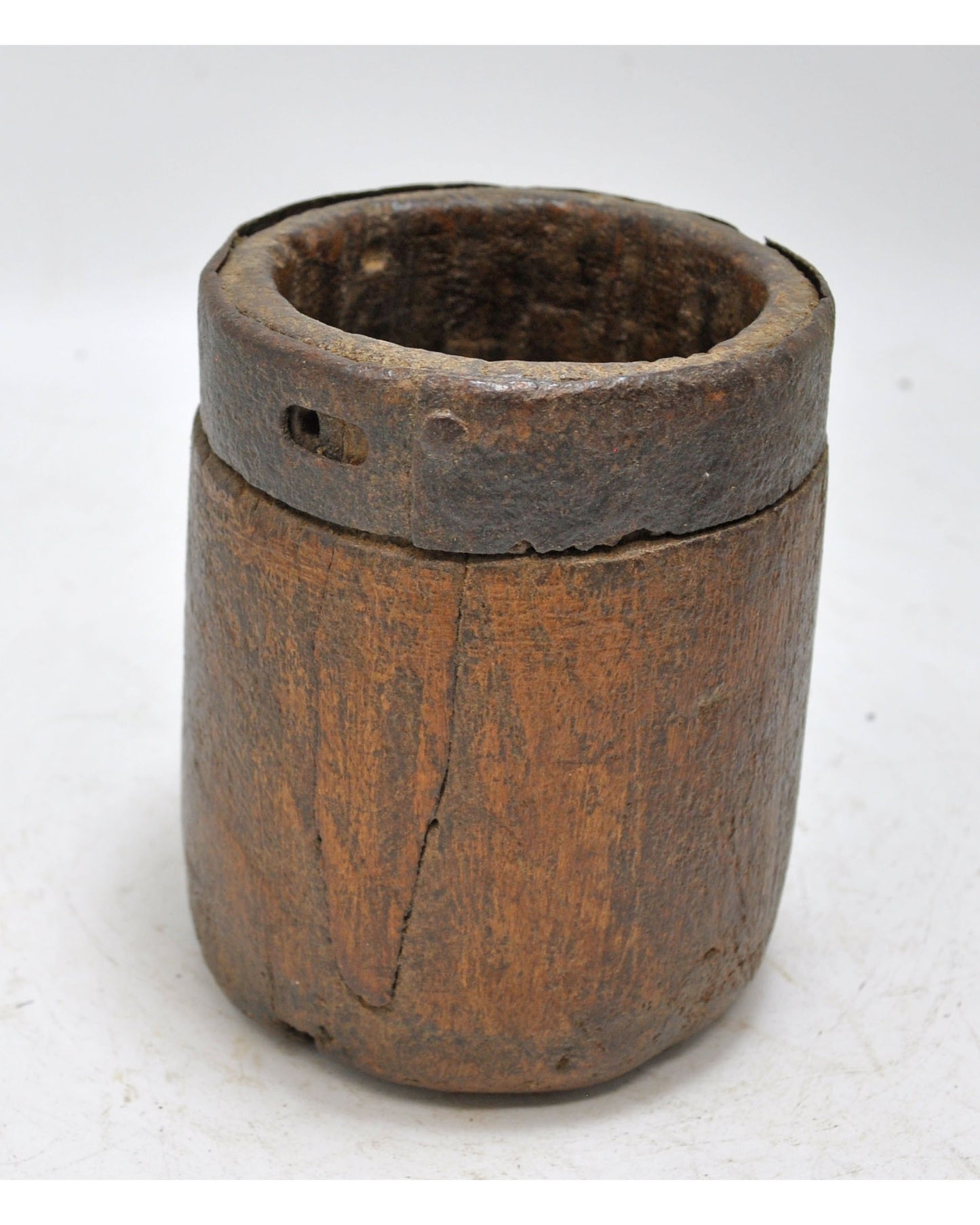Antique Wooden Grain Measurement Pot Paili Original Old Hand Carved