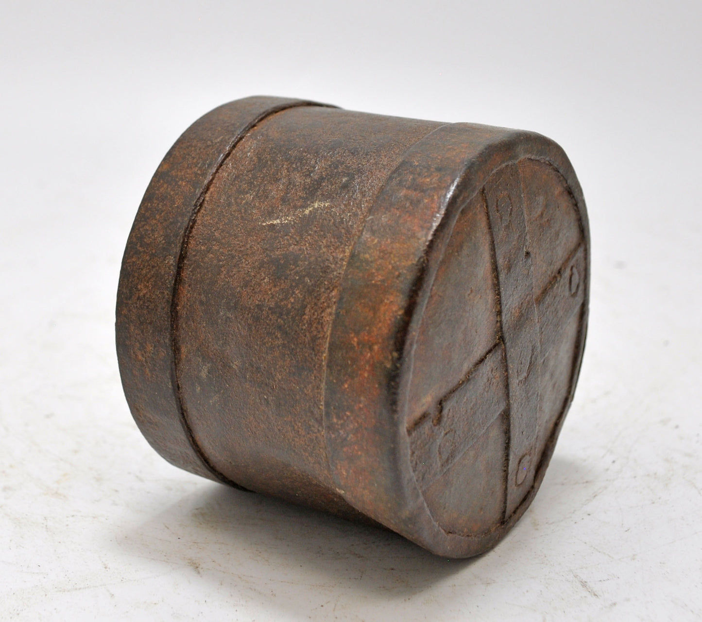 Antique Iron Grain Measurement Pot Paili Original Old Hand Carved
