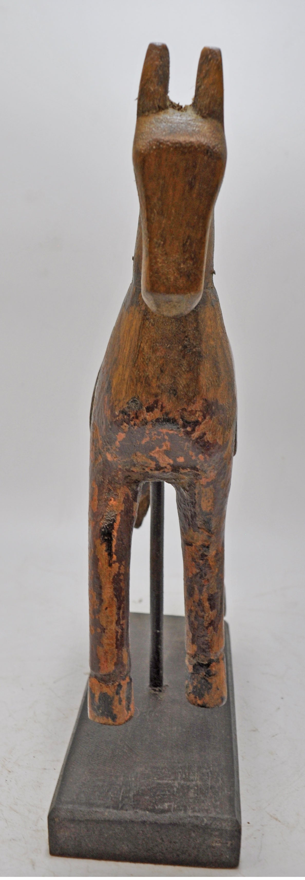 Vintage Wooden Horse Figurine Original Old Hand Carved