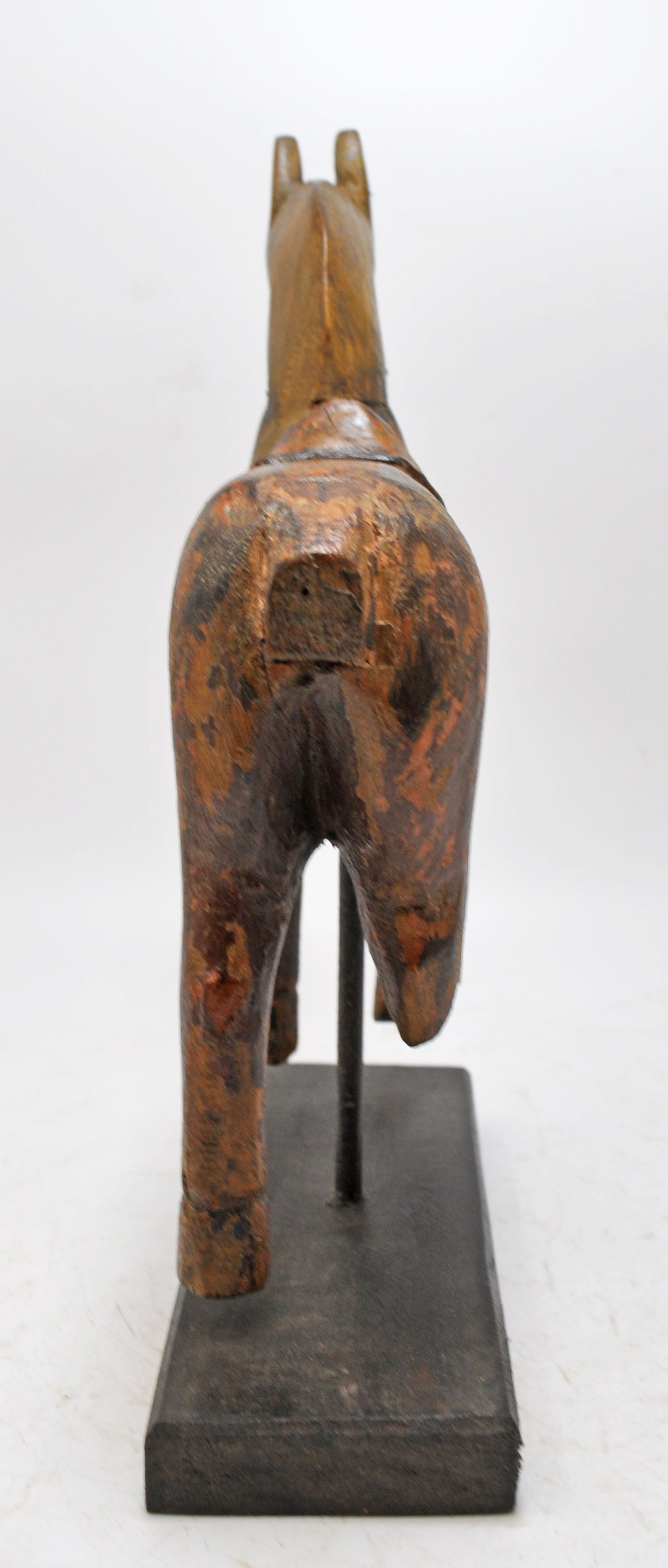 Vintage Wooden Horse Figurine Original Old Hand Carved