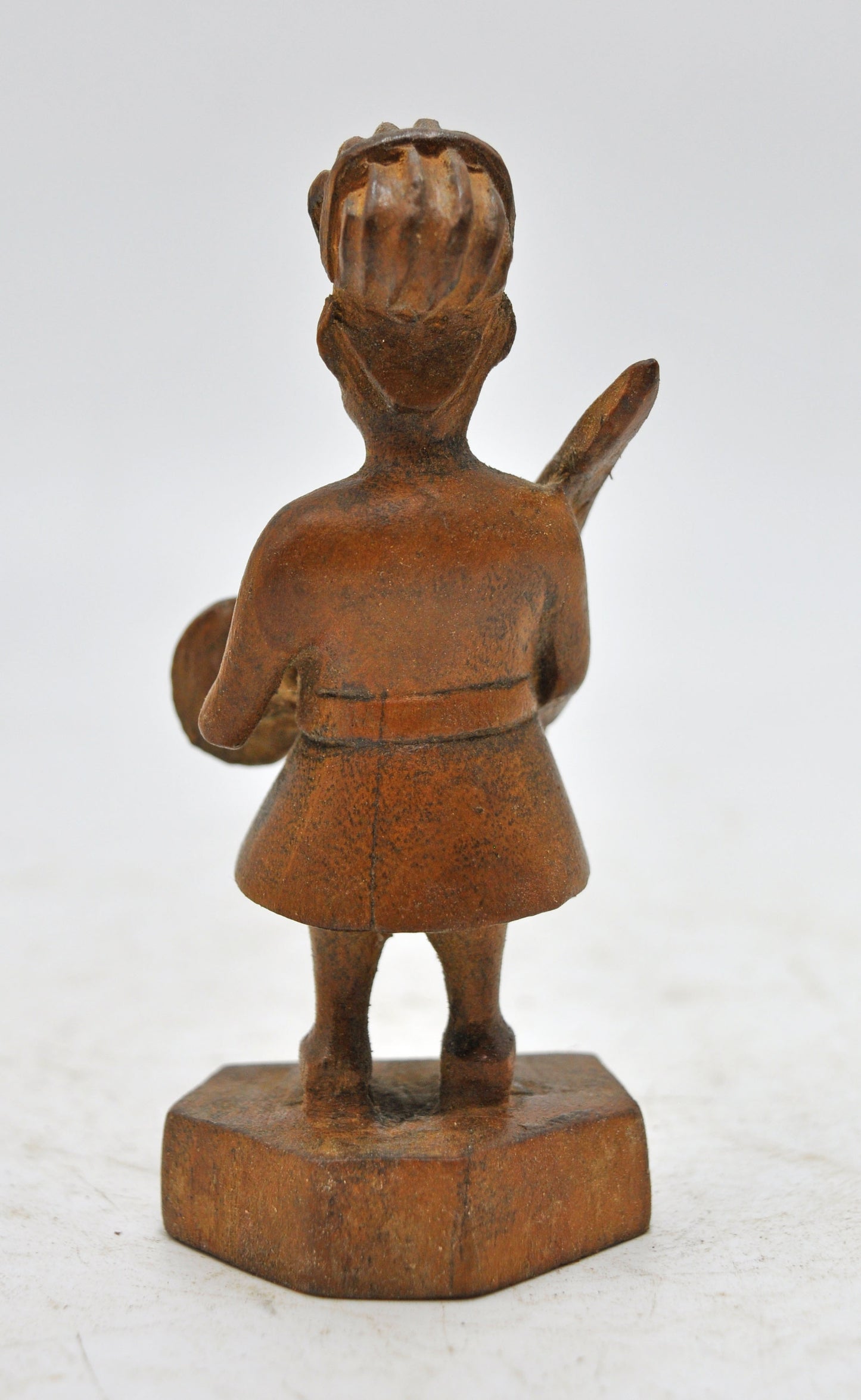 Antique Wooden Small Soldier Man Figurine Original Old Fine Hand Carved