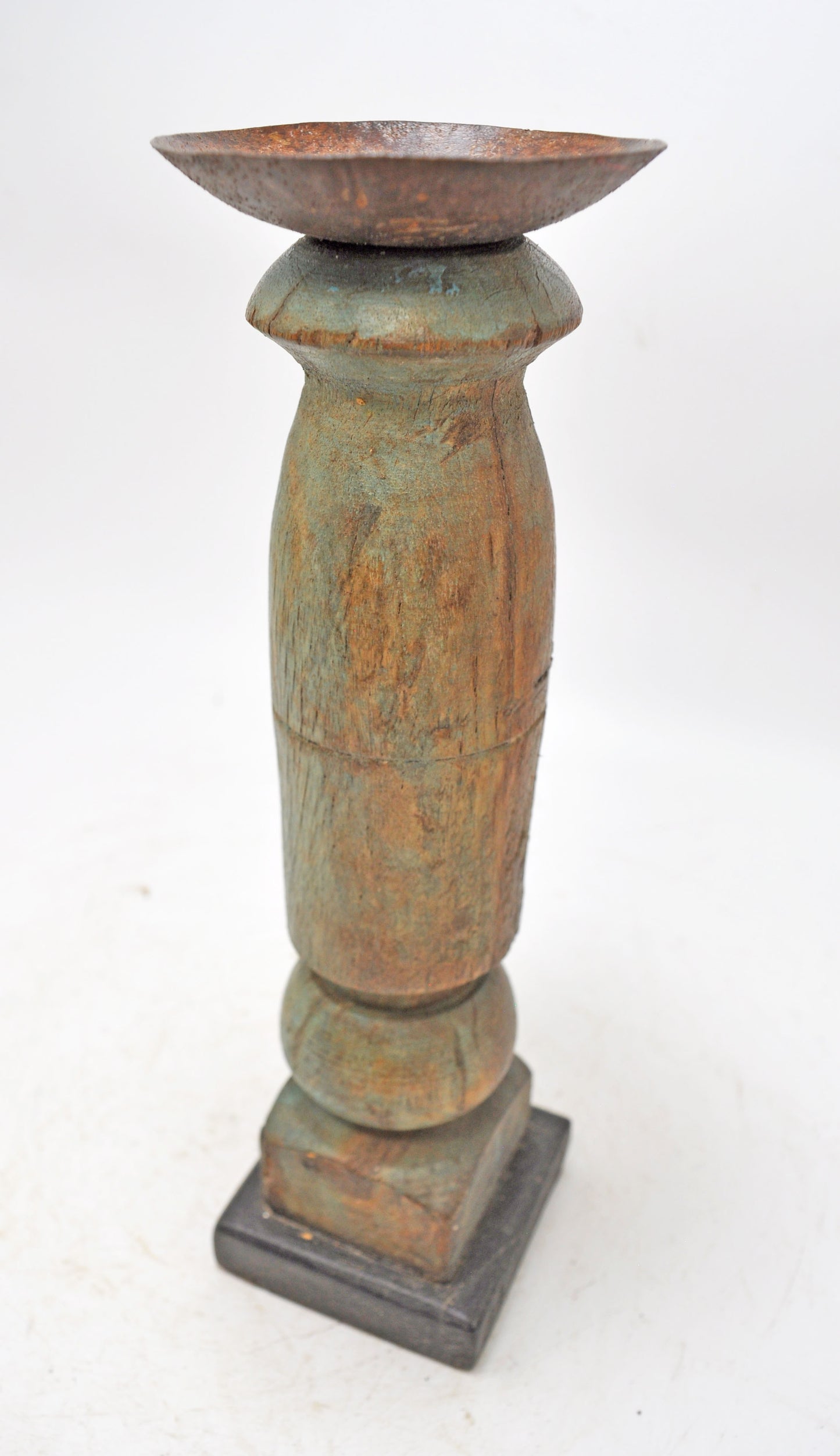 Antique Wooden Paga Candle Holder Stand Original Old Hand Crafted
