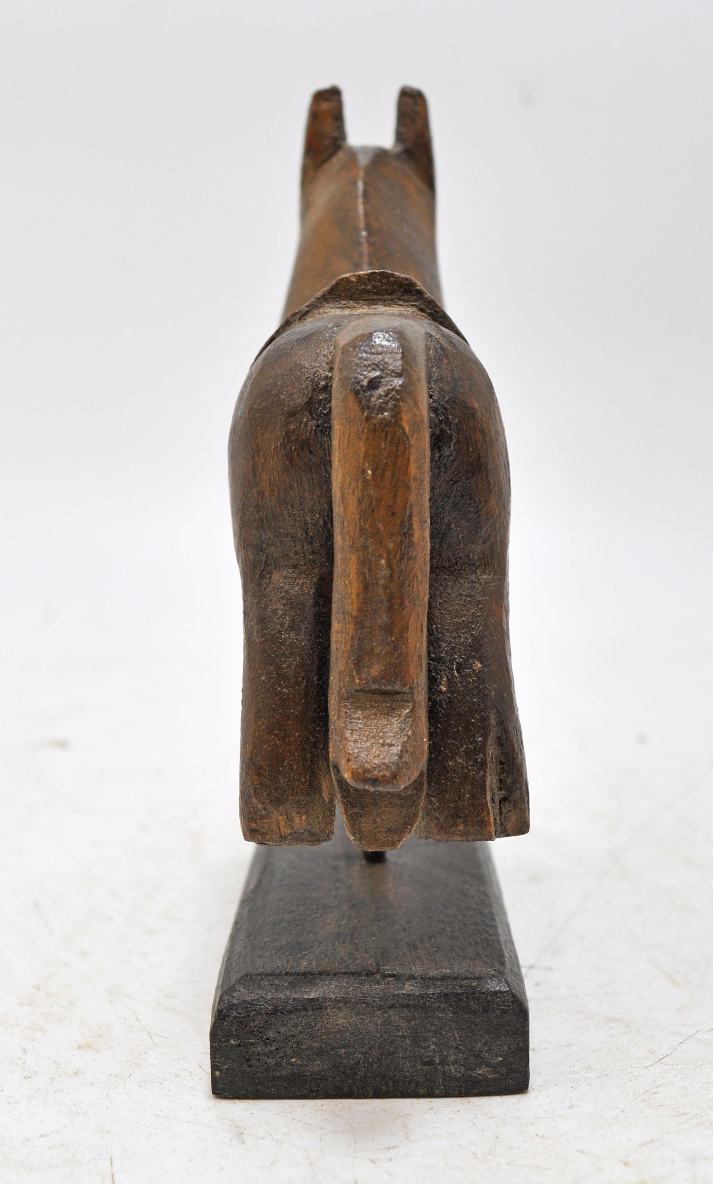Vintage Wooden Horse Figurine Original Old Hand Carved