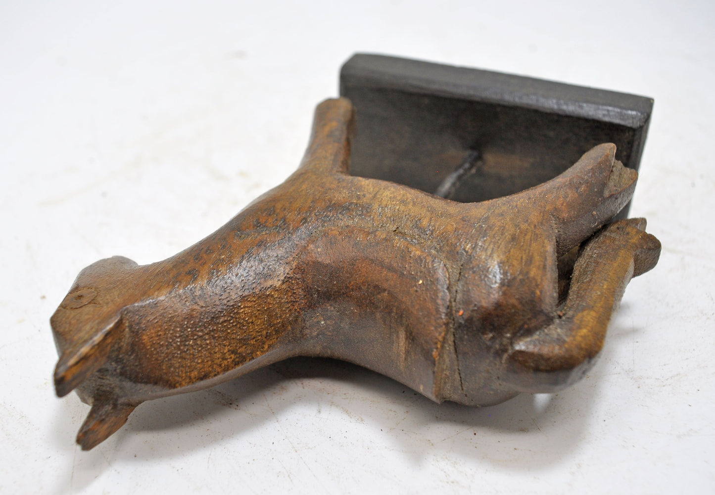 Vintage Wooden Horse Figurine Original Old Hand Carved