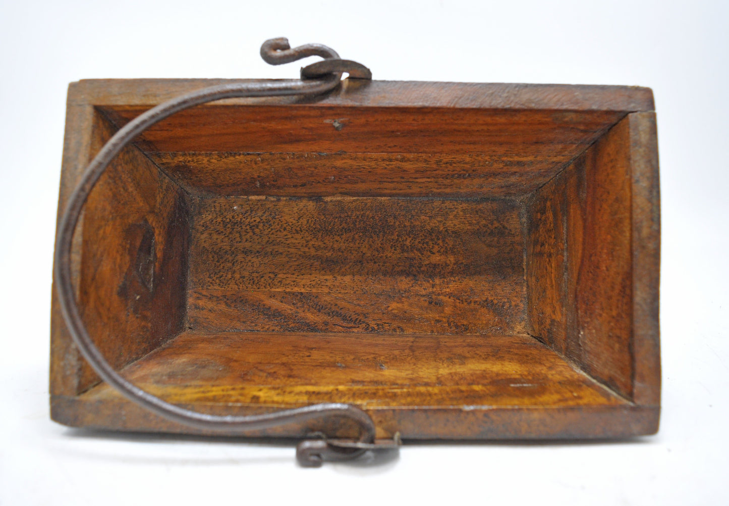 Vintage Wooden Small Basket Original Old Hand Crafted